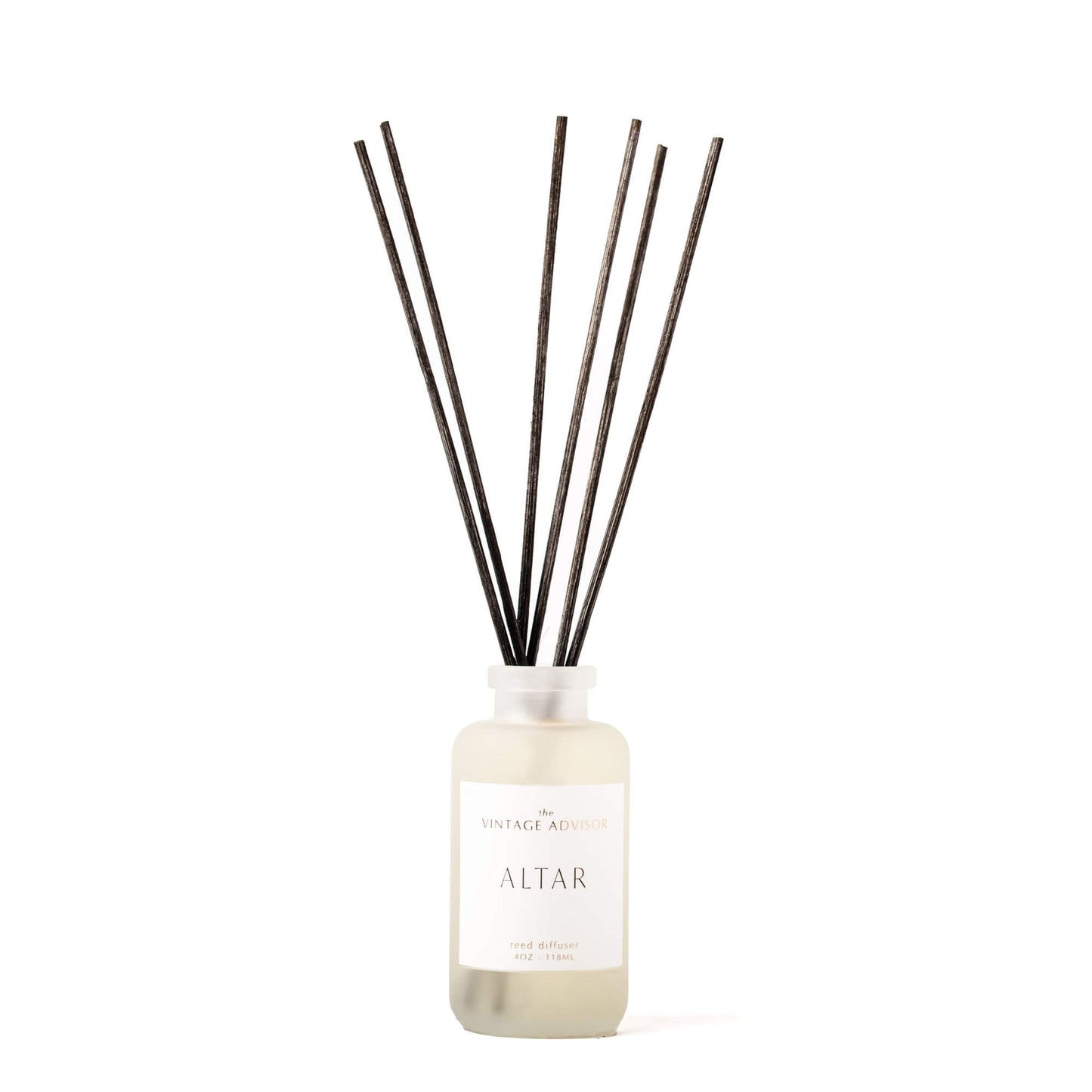 Altar fragrance reed diffuser with Notes: mandarin, pink pepper, jasmine, amber, labdanum