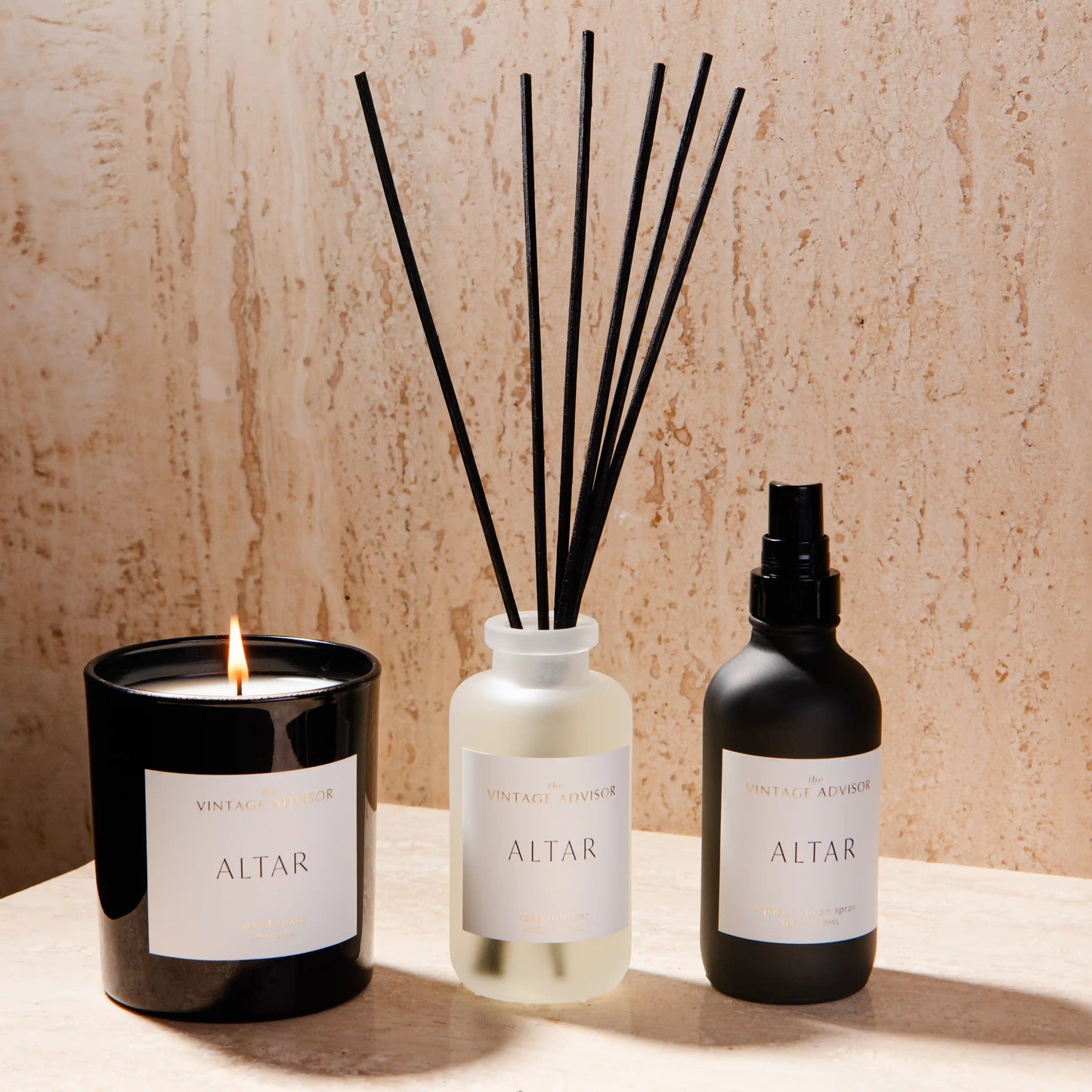 Altar Home Fragrance Trio - Candle - Room Spray - Reed Diffuser