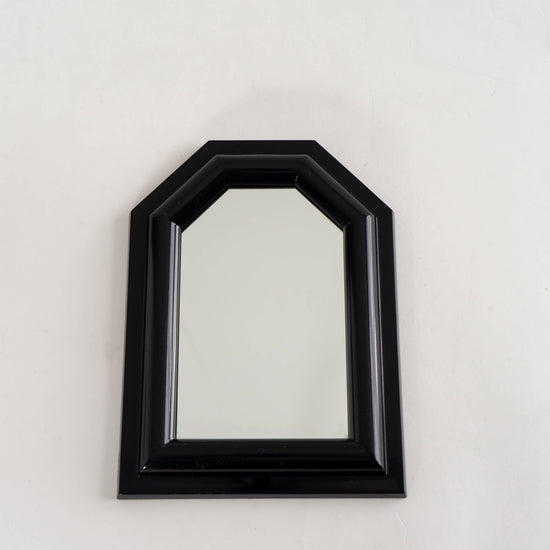 Vintage Black Wall Mirror - Hexagon