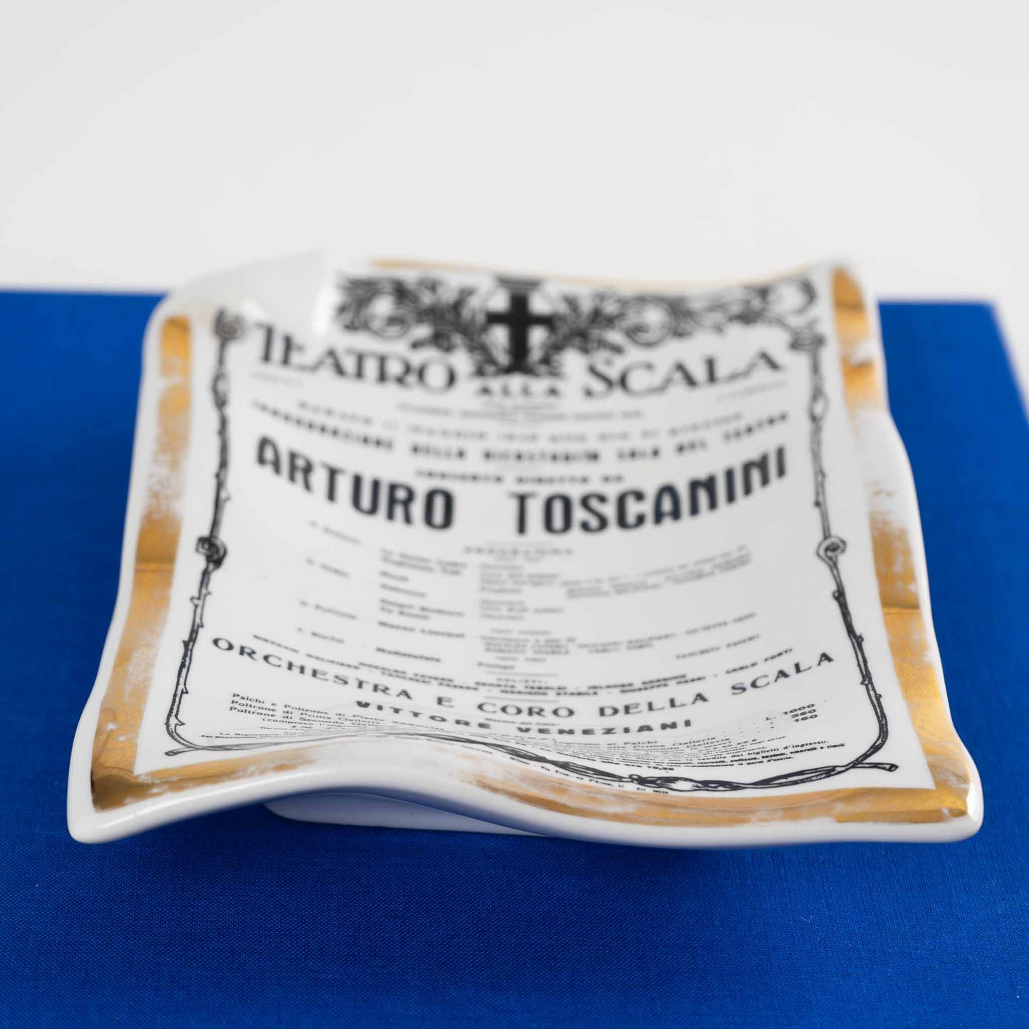 Vintage Fornasetti Ceramic Tray with Toscanini Print