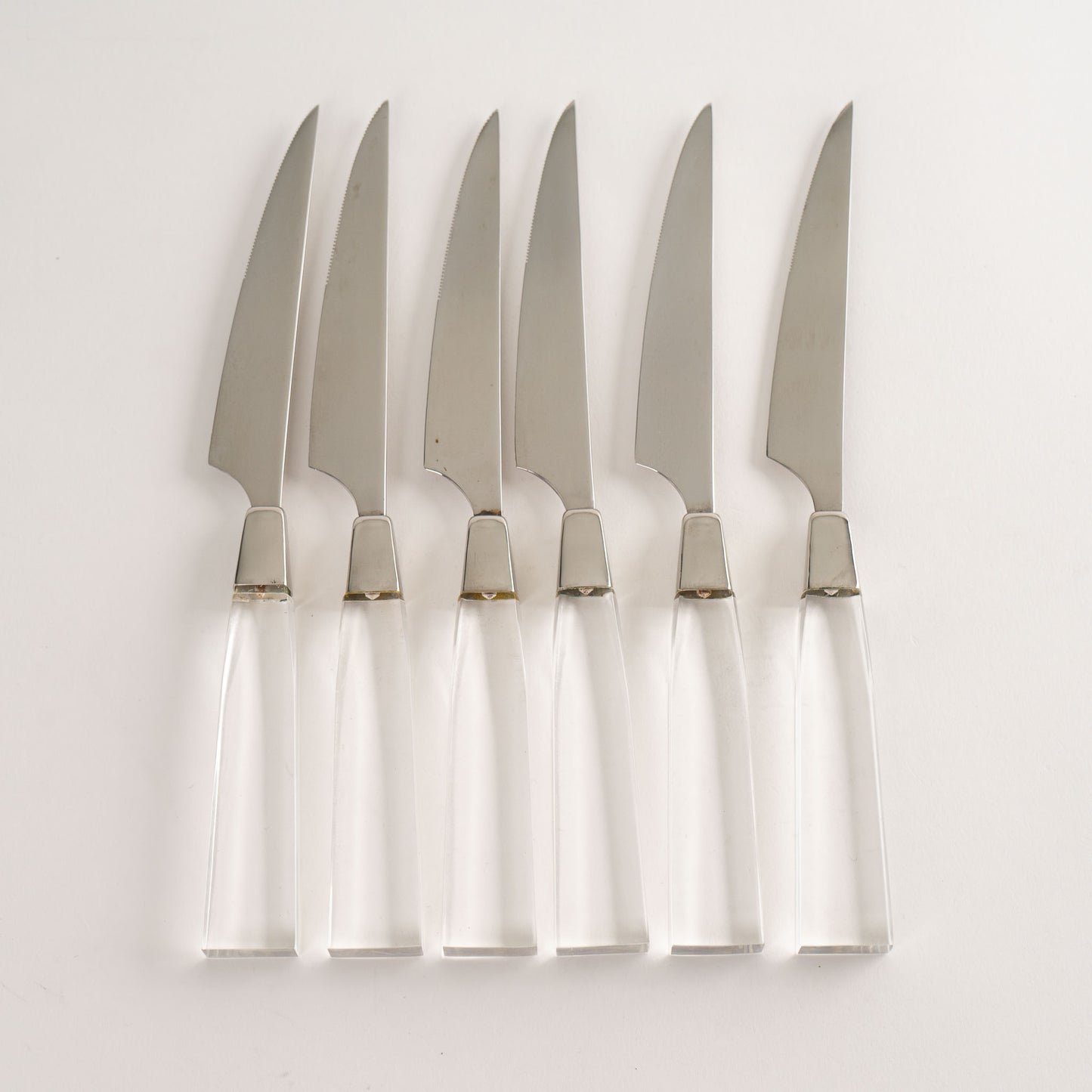 vintage lucite steak knife and carving set by supreme cutlery