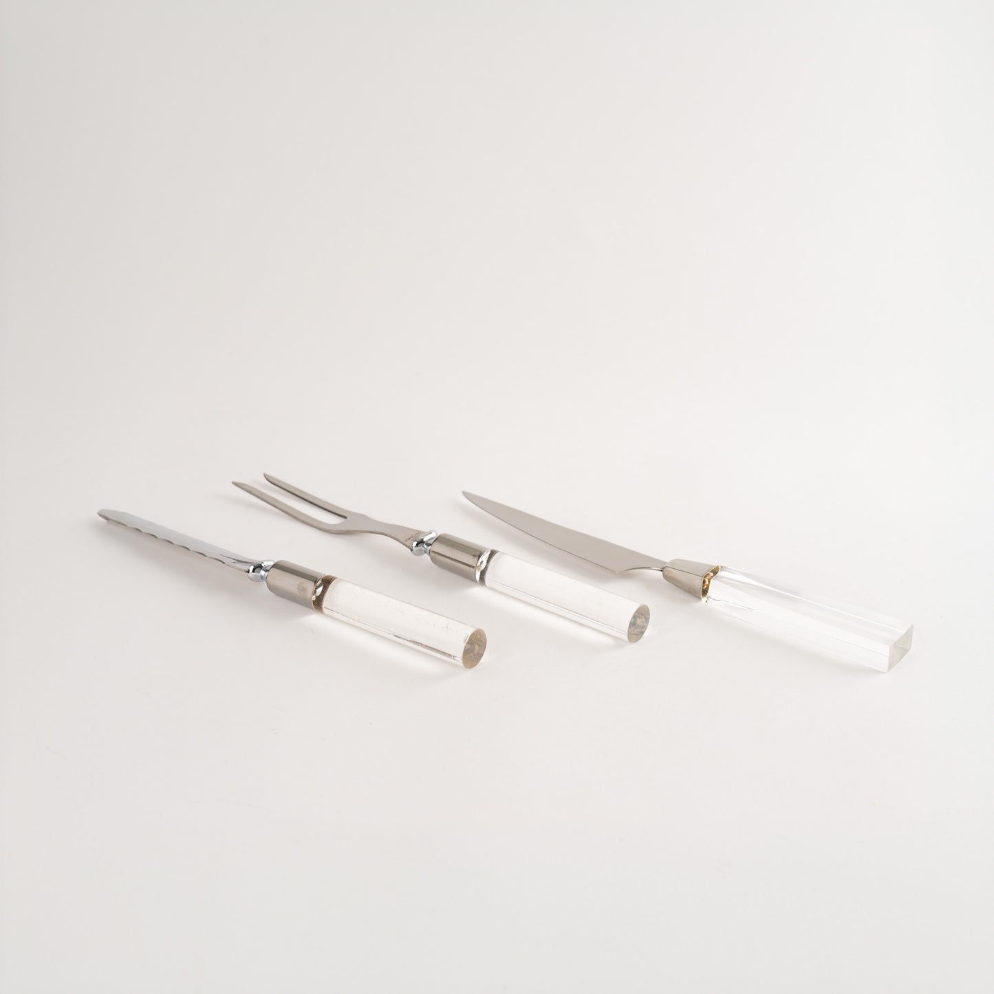 vintage lucite steak knife and carving set by supreme cutlery