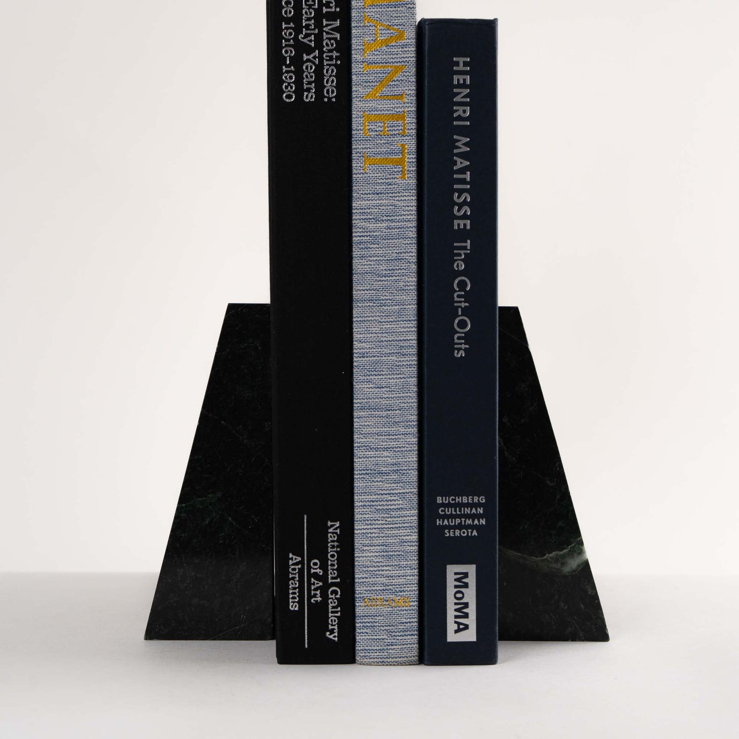 vintage angled green marble bookends