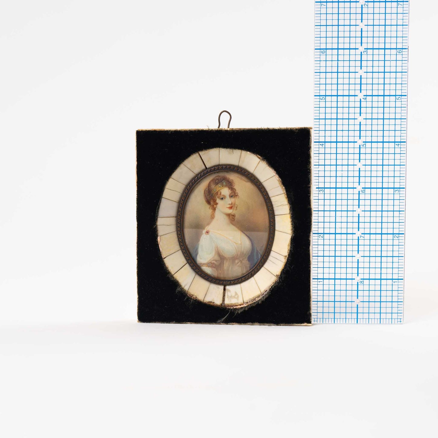 Antique 19th Century Miniature Painting of Queen Louise
