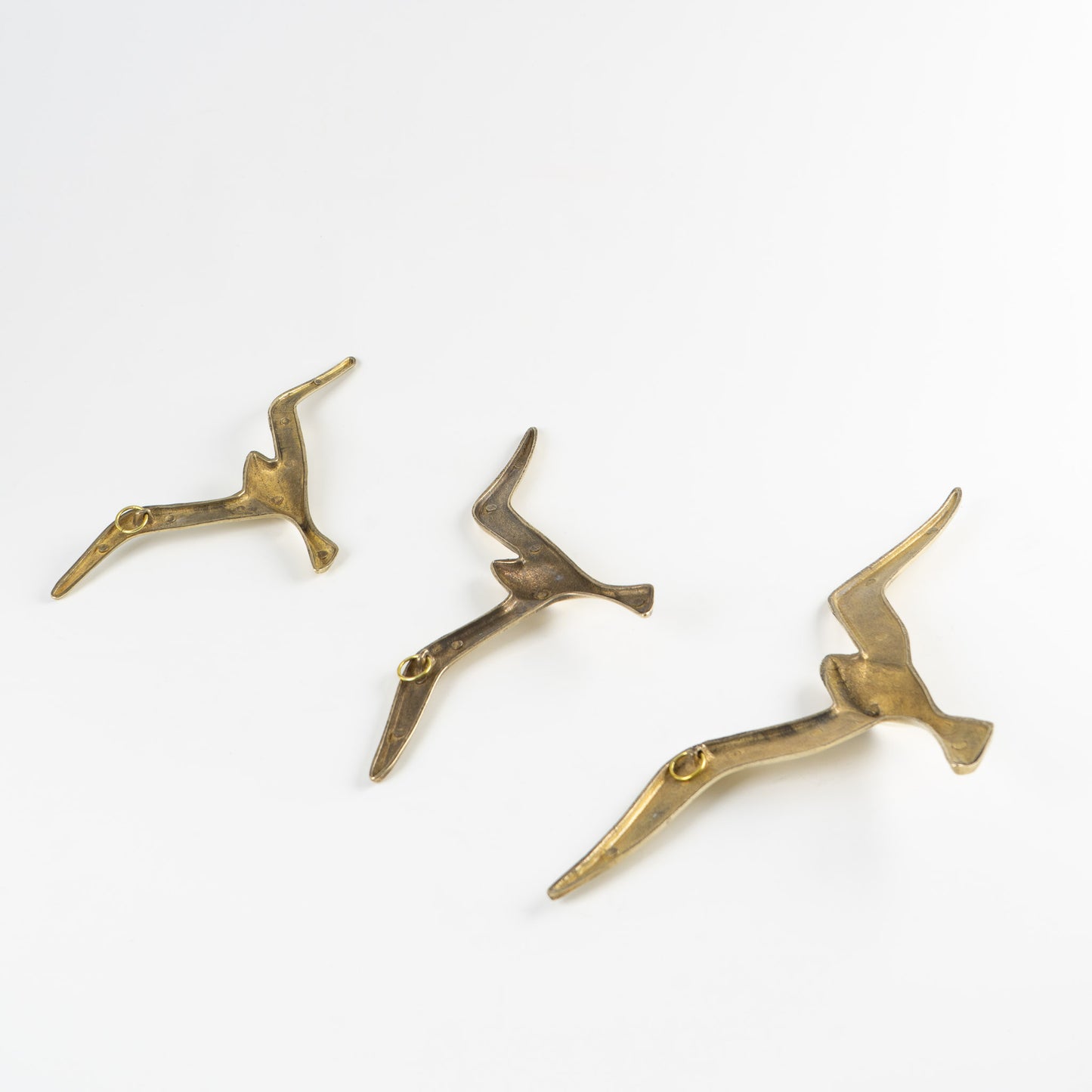 Vintage Brass Birds  - Set of 3