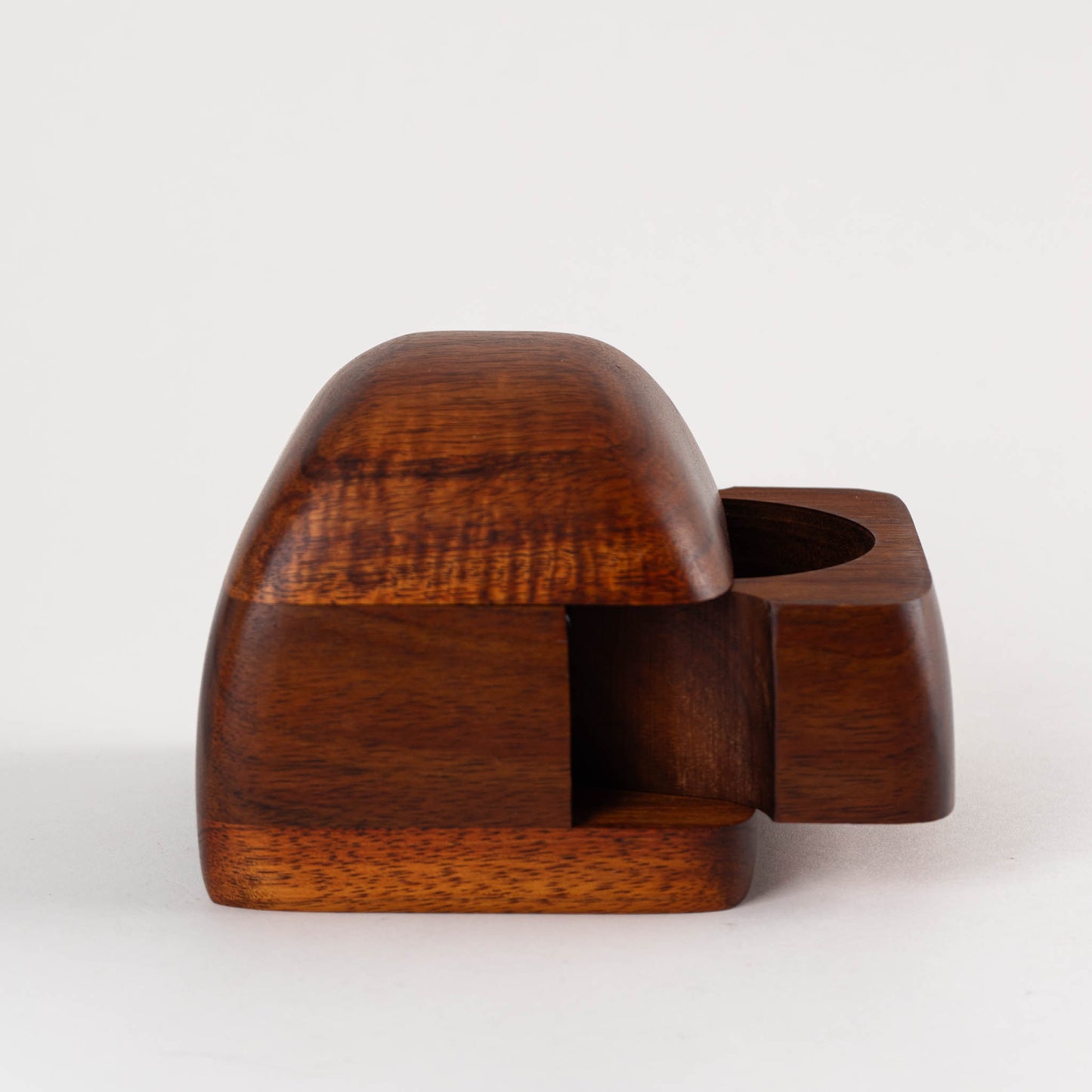 Vintage Carved Wood Sculptural Puzzle Jewelry Box - Marilyn and Fred Buss