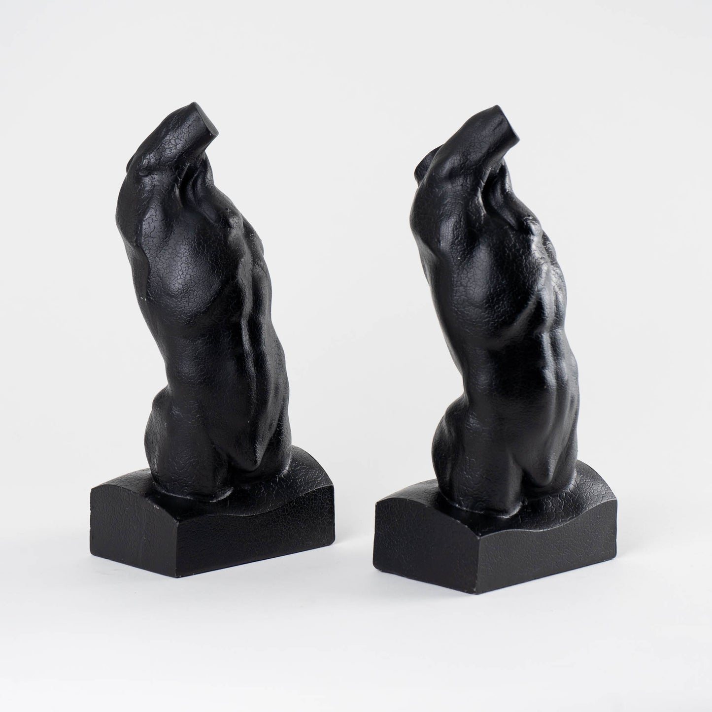 Modern Male Torso Sculpture Bookends - Figures