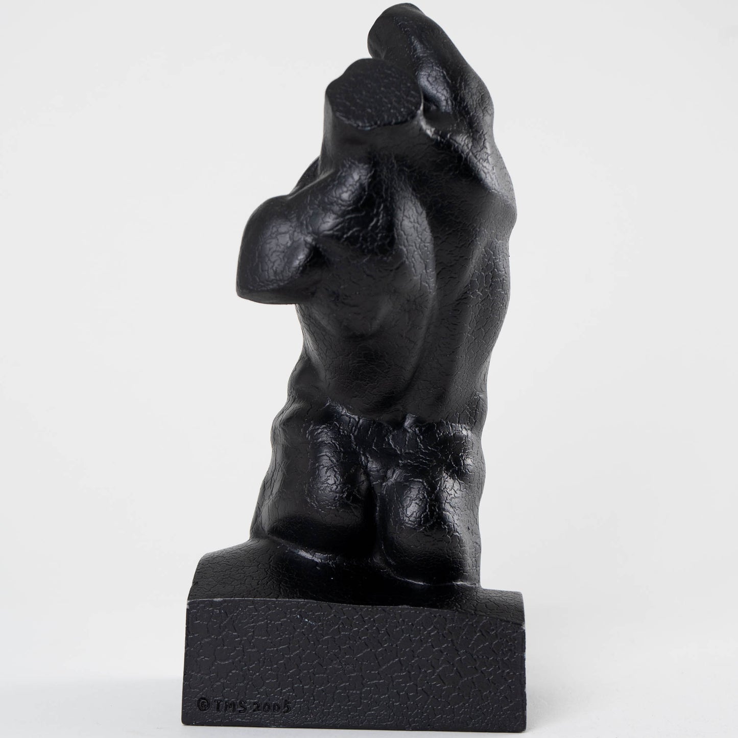 Modern Black Male Torso Sculpture Bookends
