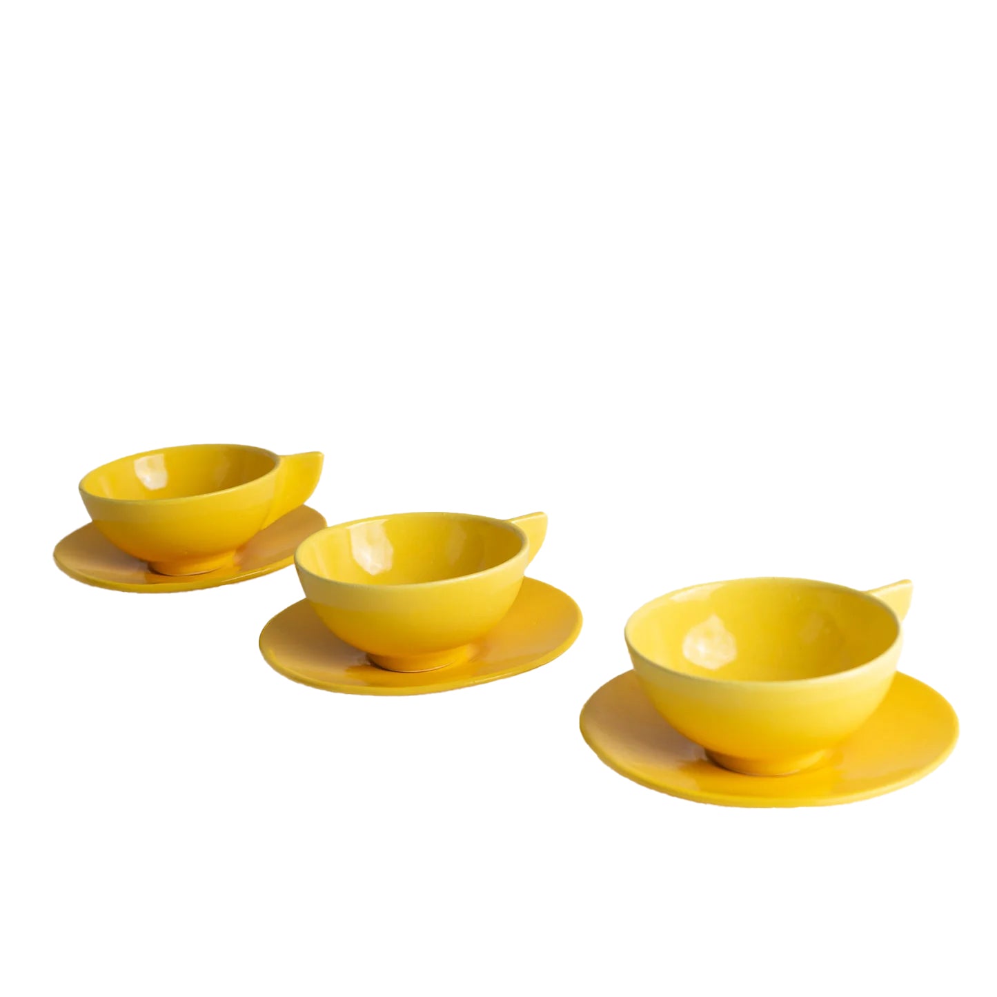 Vintage Mid-Century Modern Yellow Coffee Cups and Saucers – The Vintage  Advisor