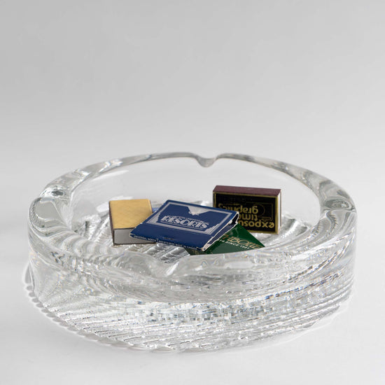 Vintage Shell Glass Ashtray Catchall - display for matchbook collection