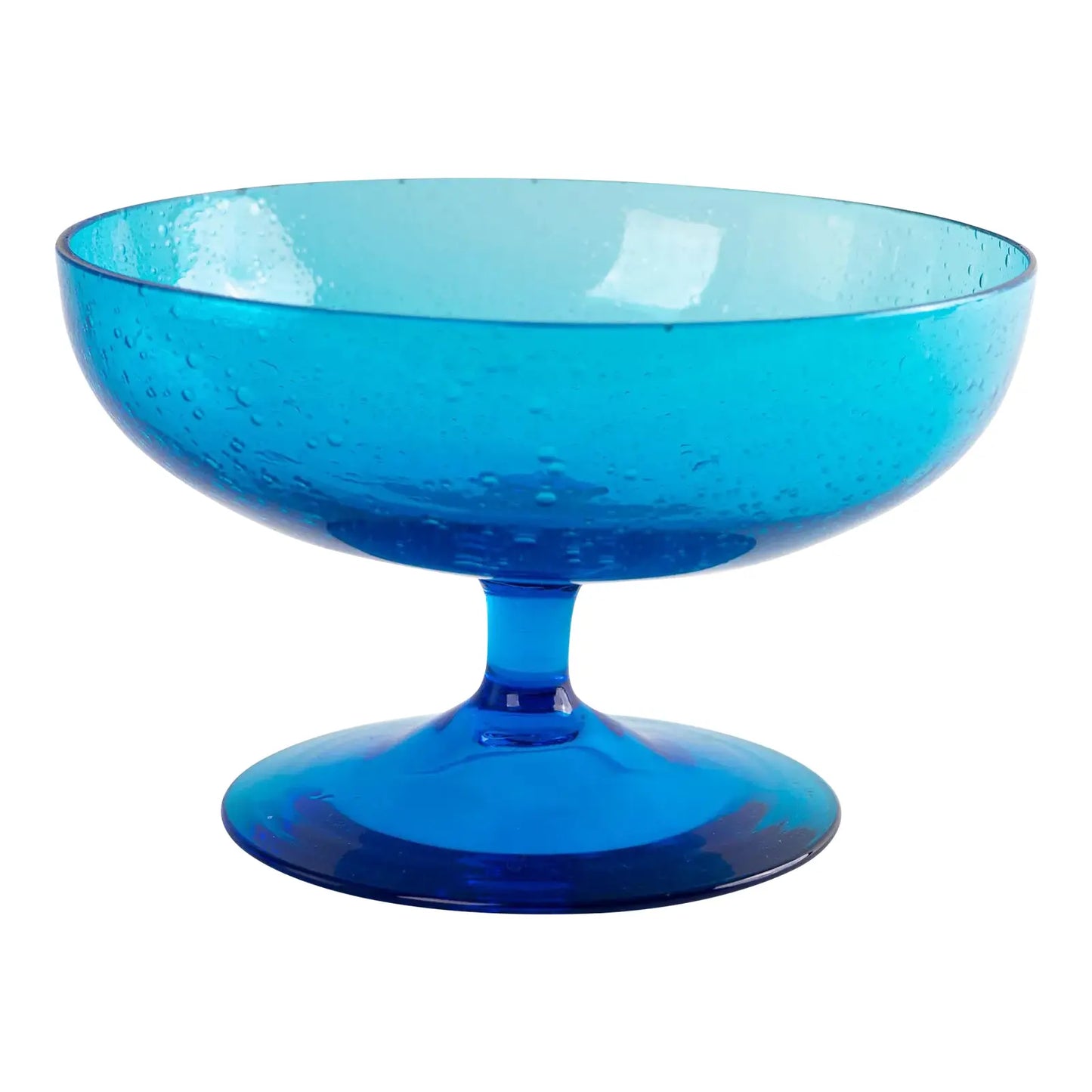 Vintage Blue Bubble Glass decorative bowl