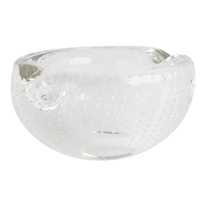 Vintage Murano Style Bubble Art Glass Ashtray