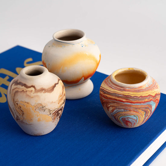 Vintage Miniature Nemadji Pottery Vase Collection