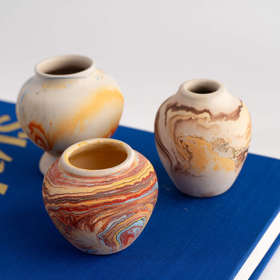 Vintage Miniature Nemadji Pottery Vase Collection 