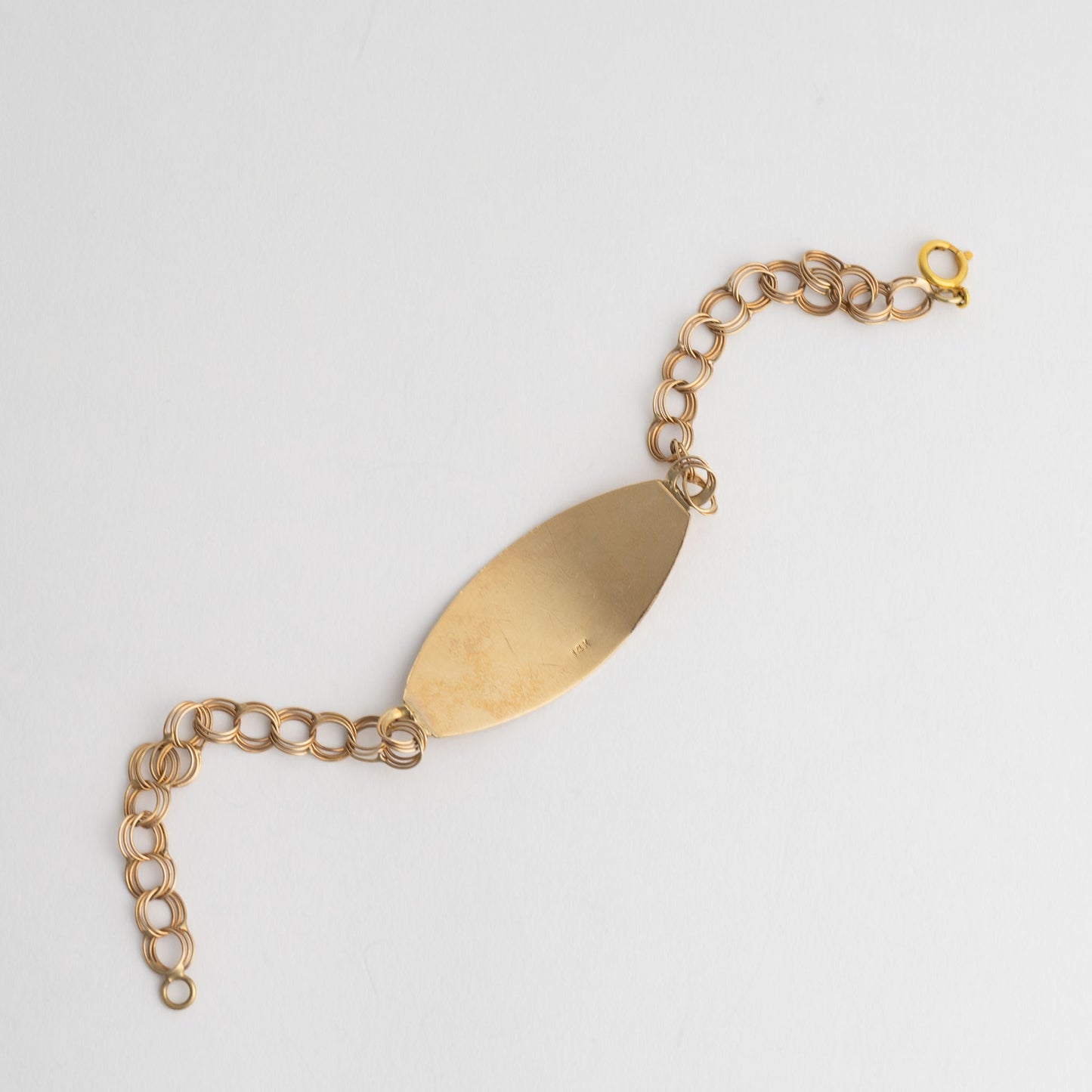 zodiac aries 14k gold medallion bracelet