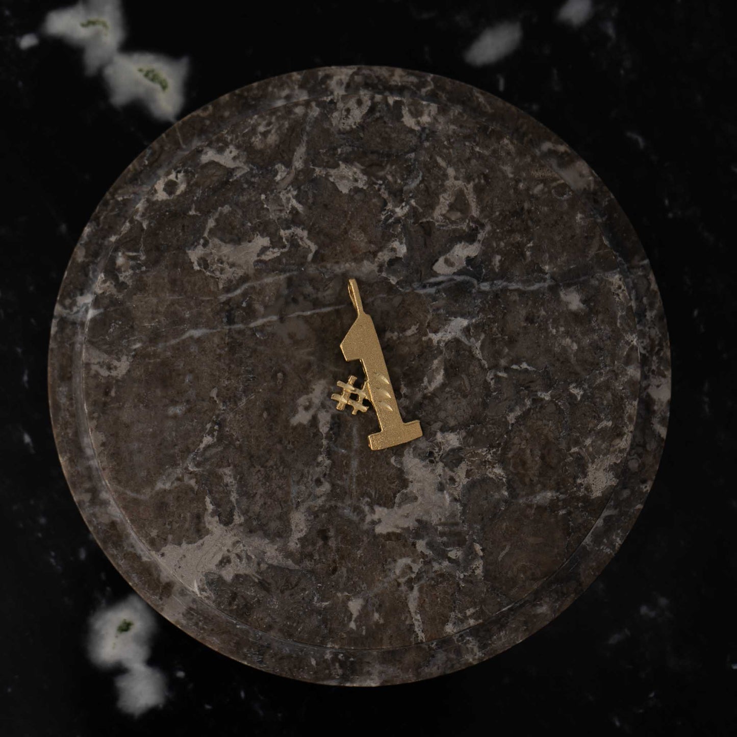 vintage 14k gold #1 pendant