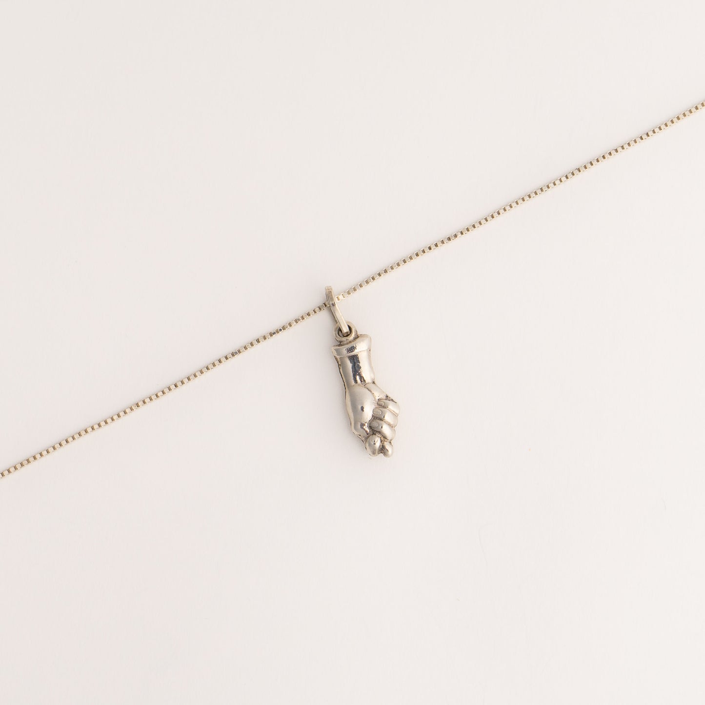 vintage sterling silver mano figa pendant charm amulet