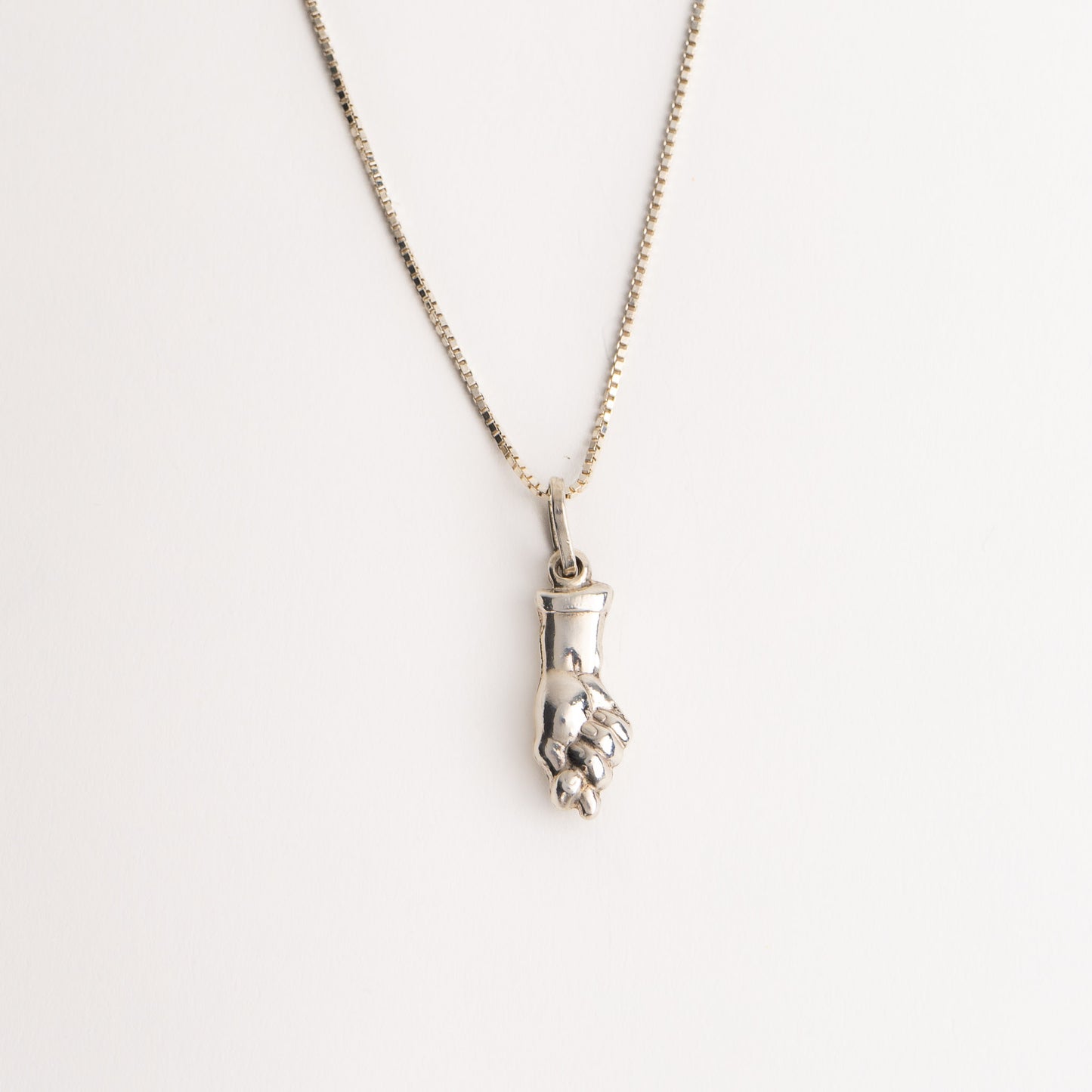 vintage sterling silver mano figa pendant charm