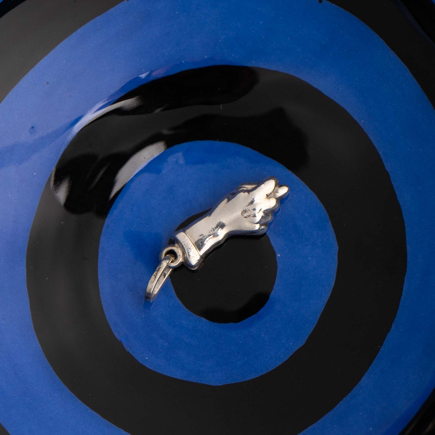 vintage sterling silver mano figa pendant charm