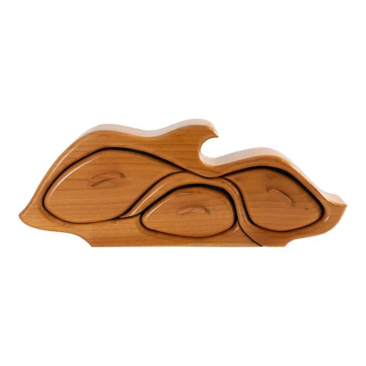 Vintage Sculptural Abstract Cherry Wood Jewelry Box