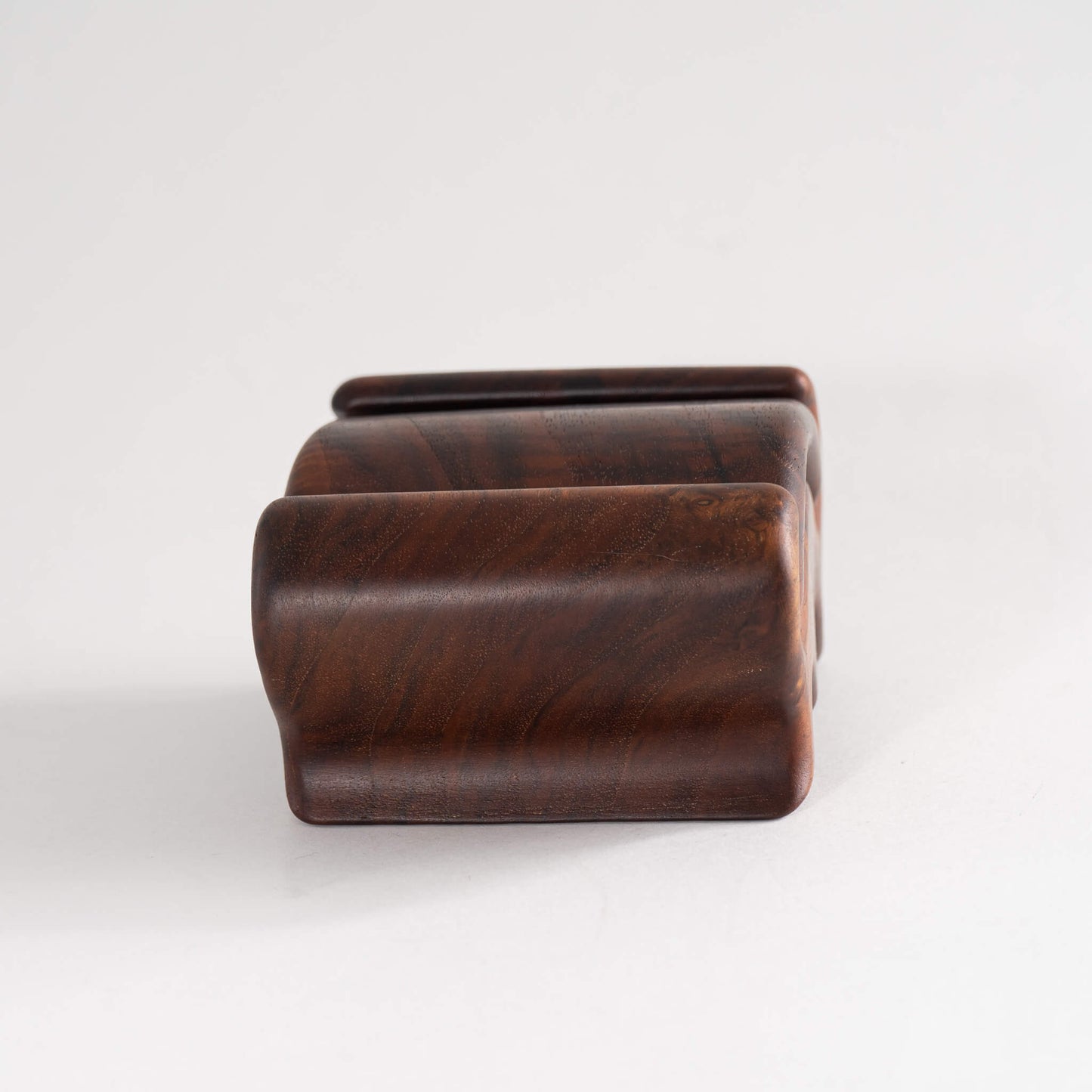 Vintage Carved Wood Sliding Jewelry Box