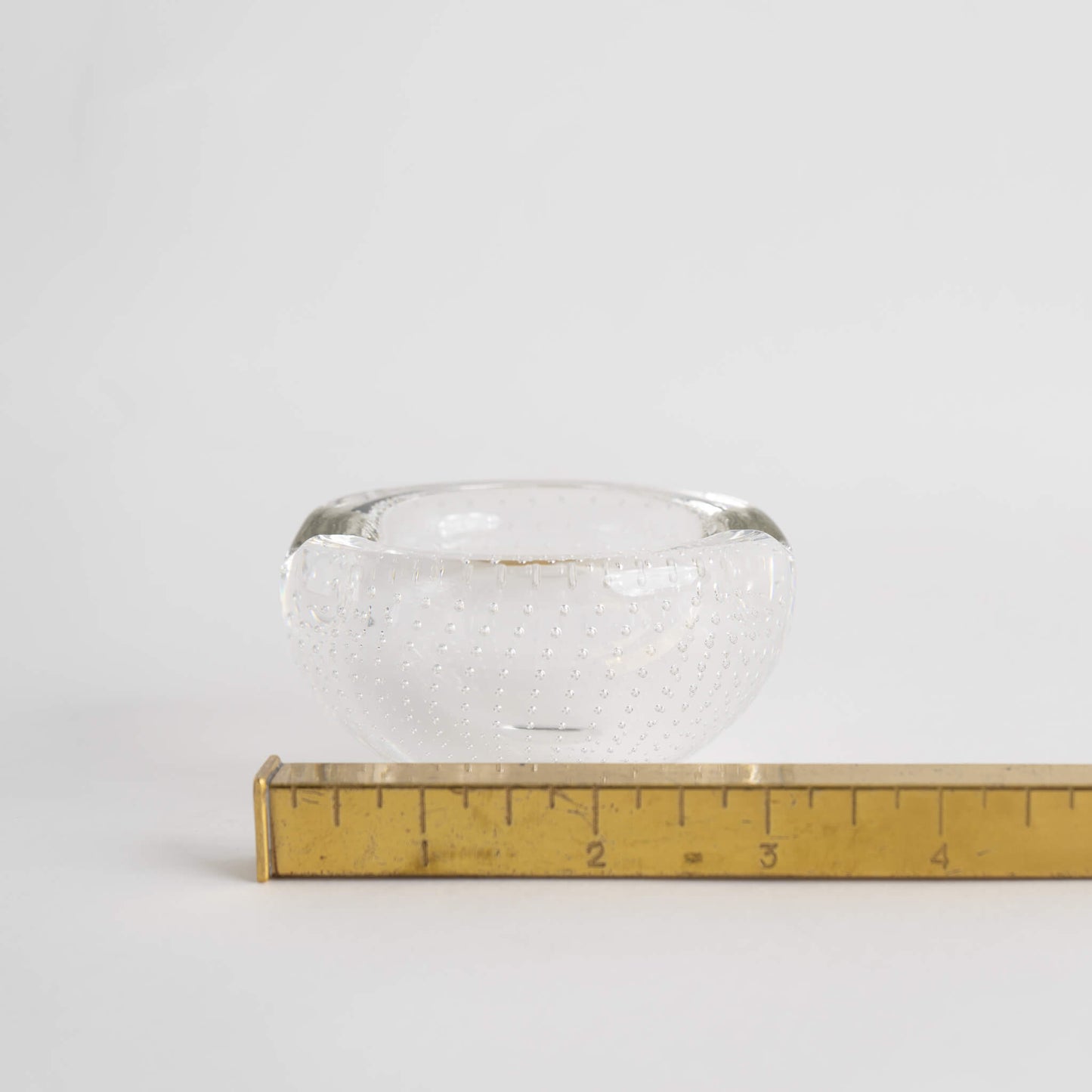 Vintage Murano Style Bubble Art Glass Ashtray