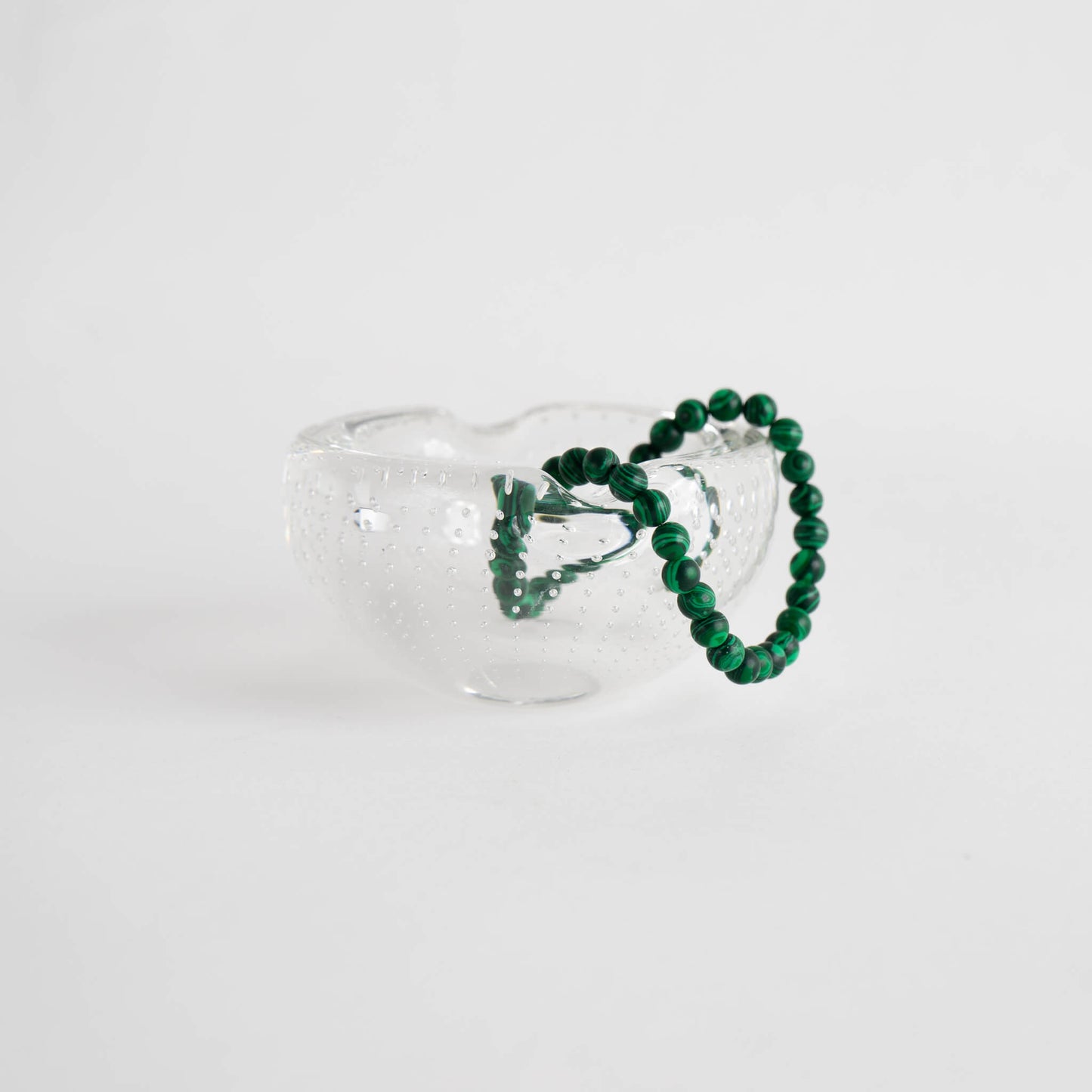 Vintage Murano Style Bubble Art Glass Ashtray