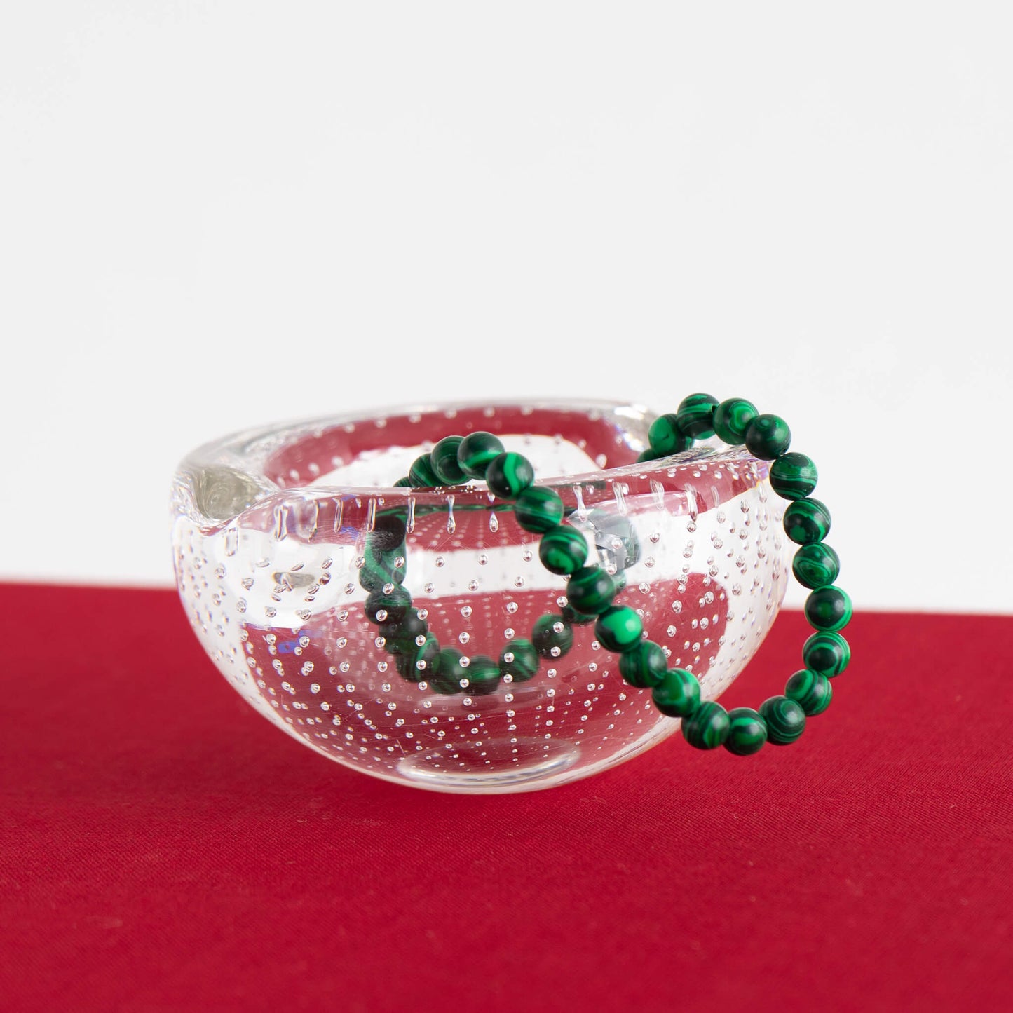 Vintage Murano Style Bubble Art Glass Ashtray