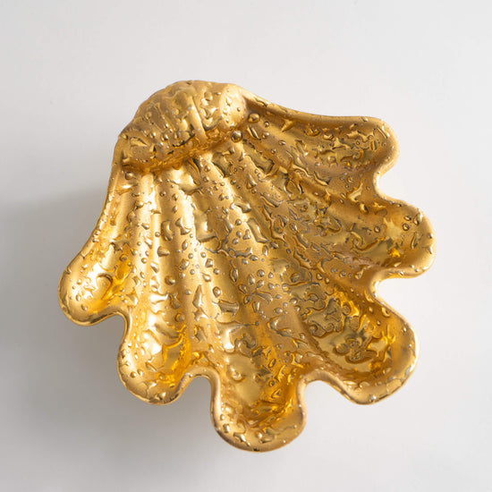 22k gold sea shell ceramic