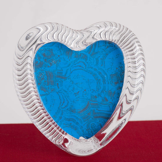 Vintage Glass Striped Heart Frame