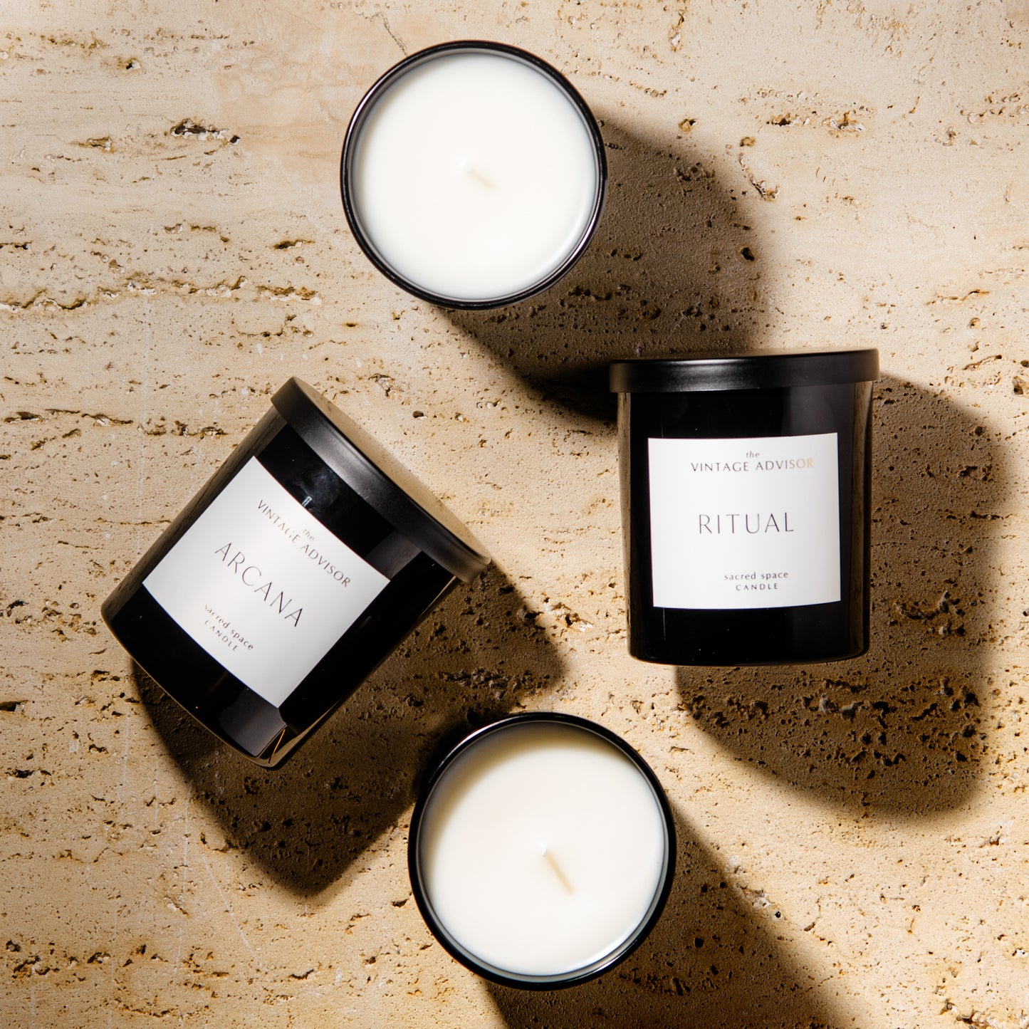 The sacred space collection scented candles arcana and ritual