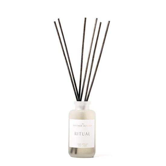 Magic Ritual reed diffuser with Notes: incense, black pepper, papyrus, rosewood, oud, amber