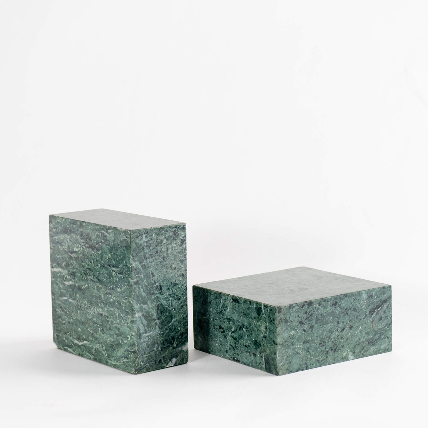 Load image into Gallery viewer, Vintage Green Marble Block bookends

