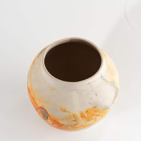Load image into Gallery viewer, Vintage Monumental Nemadji Pottery Vase with large opening 
