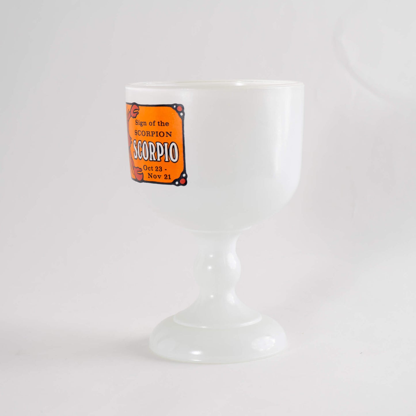 Vintage Glass Scorpio Zodiac Goblet