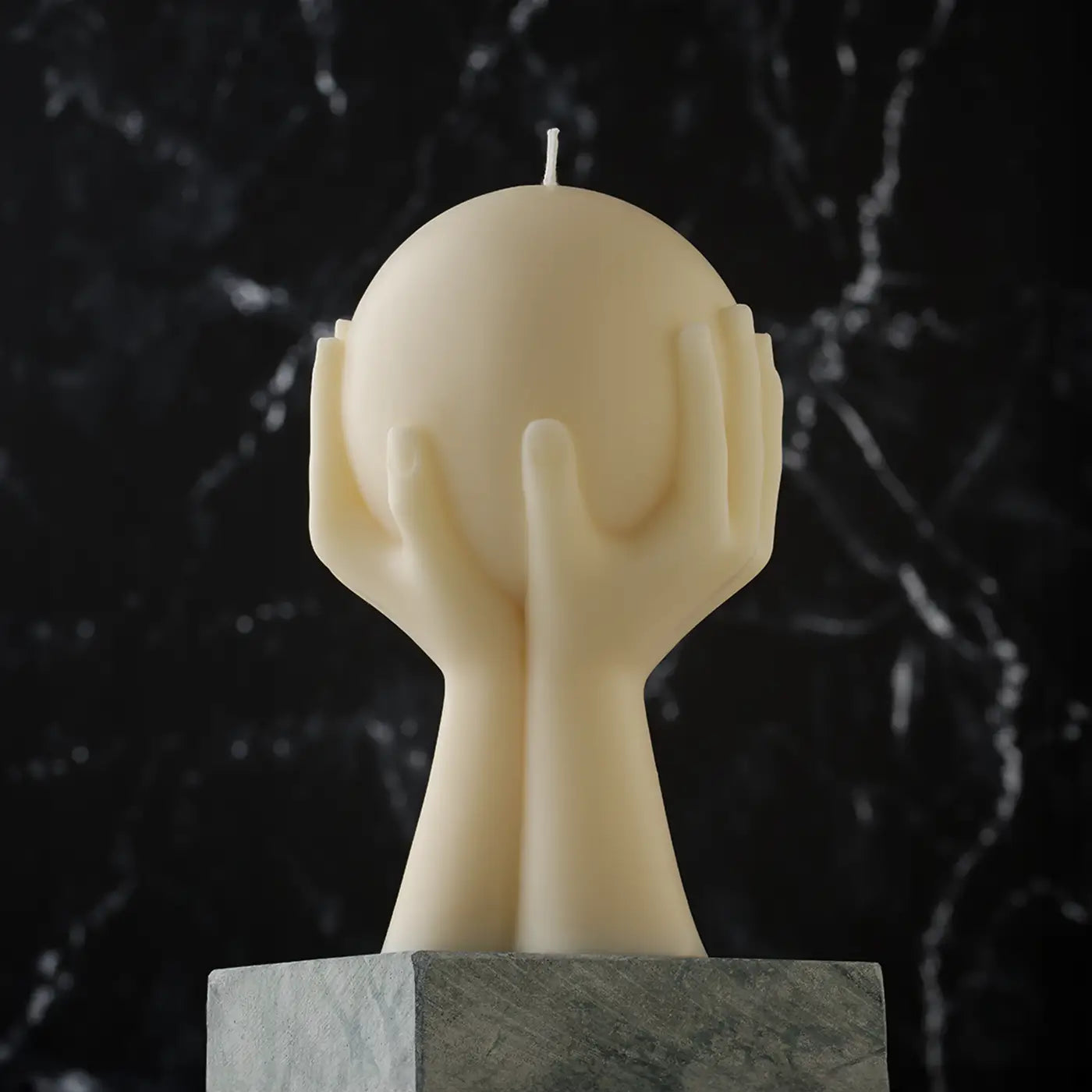 wax sculpture candle inspired by the beauty of the moon