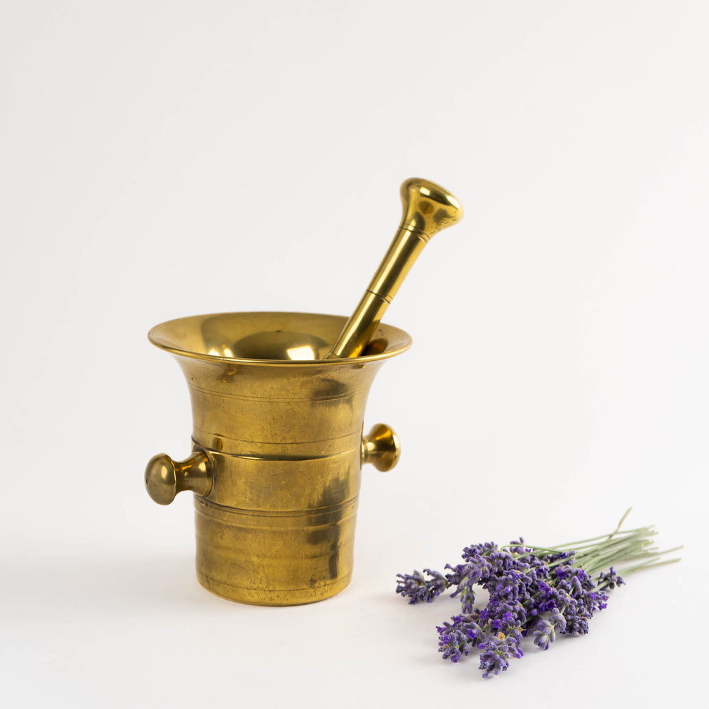 
                      
                        Vintage Heavy Brass Mortar and Pestle Set - Apothecary Decor
                      
                    