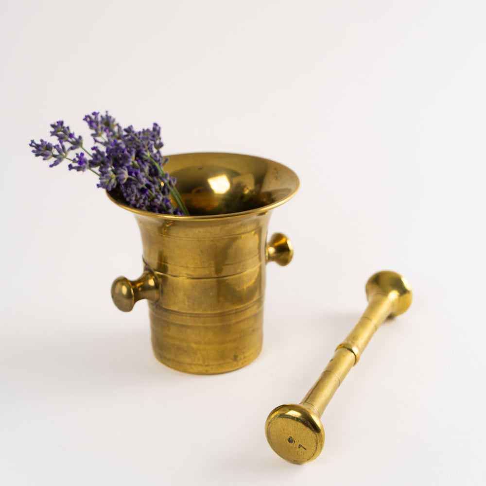 
                      
                        Vintage Heavy Brass Mortar and Pestle Set - Apothecary Decor
                      
                    