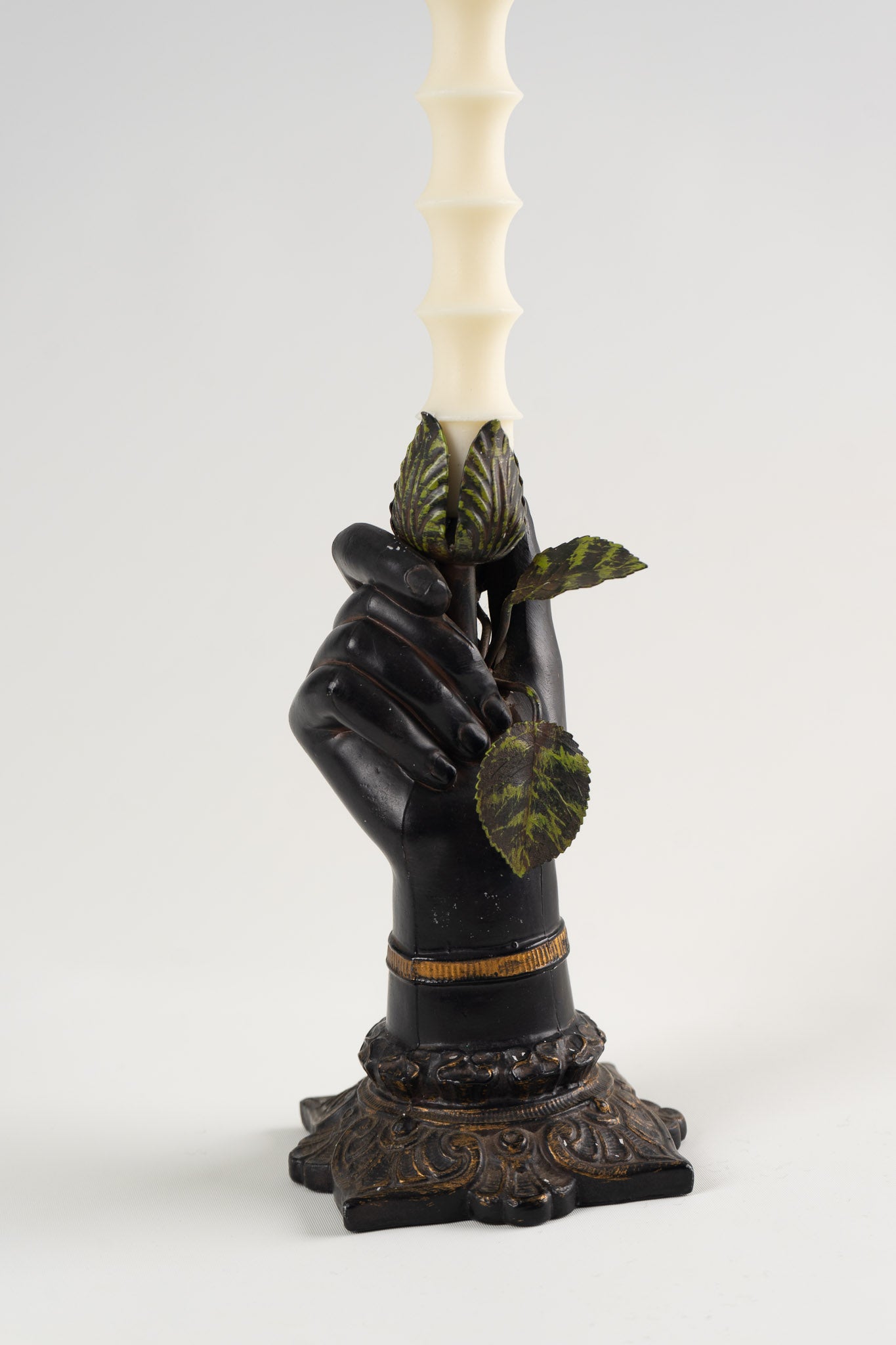 Load image into Gallery viewer, Vintage Petites Choses Iron Hand Candle Holder
