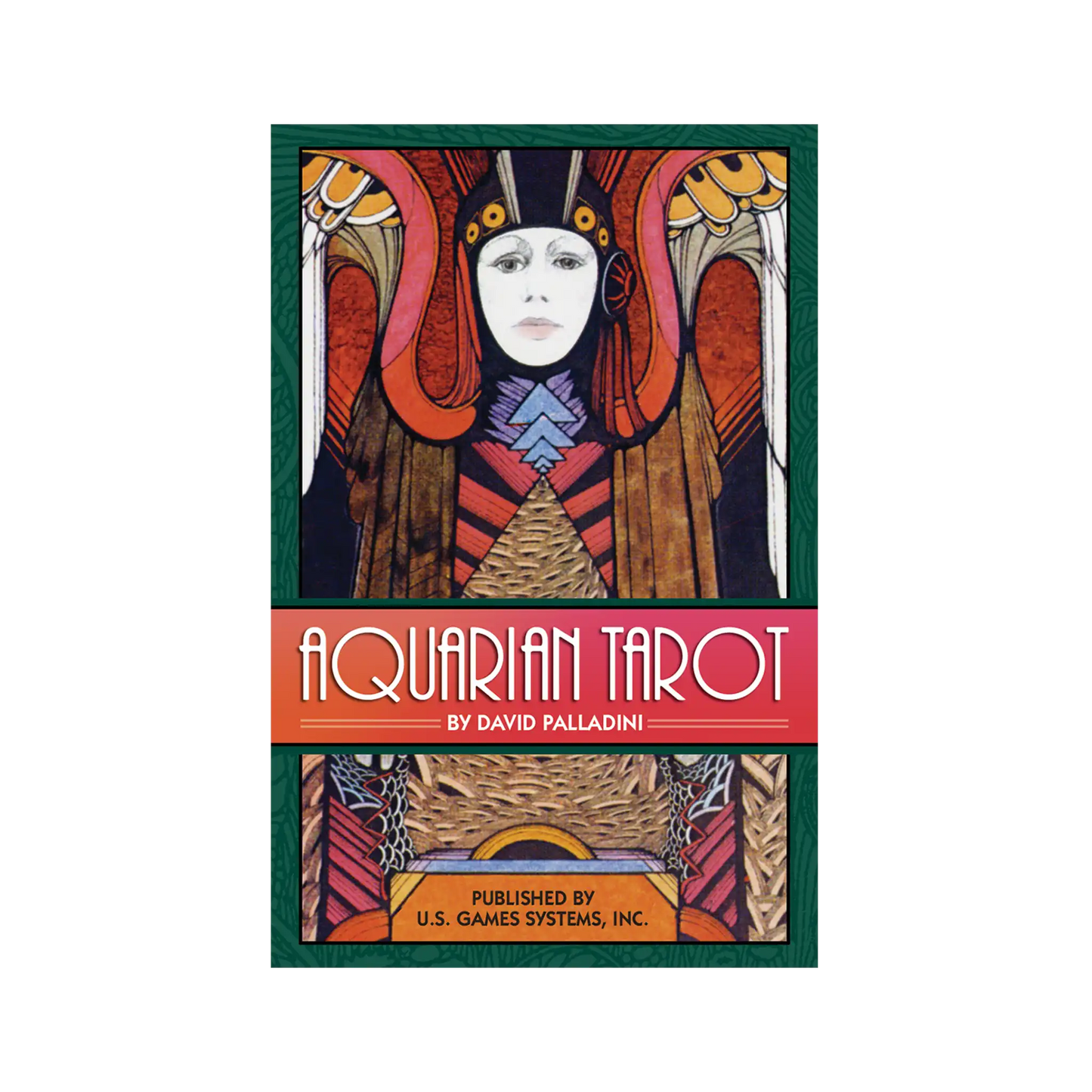 Aquarian Tarot by David Palladini with colorful Art Deco illustrated design
