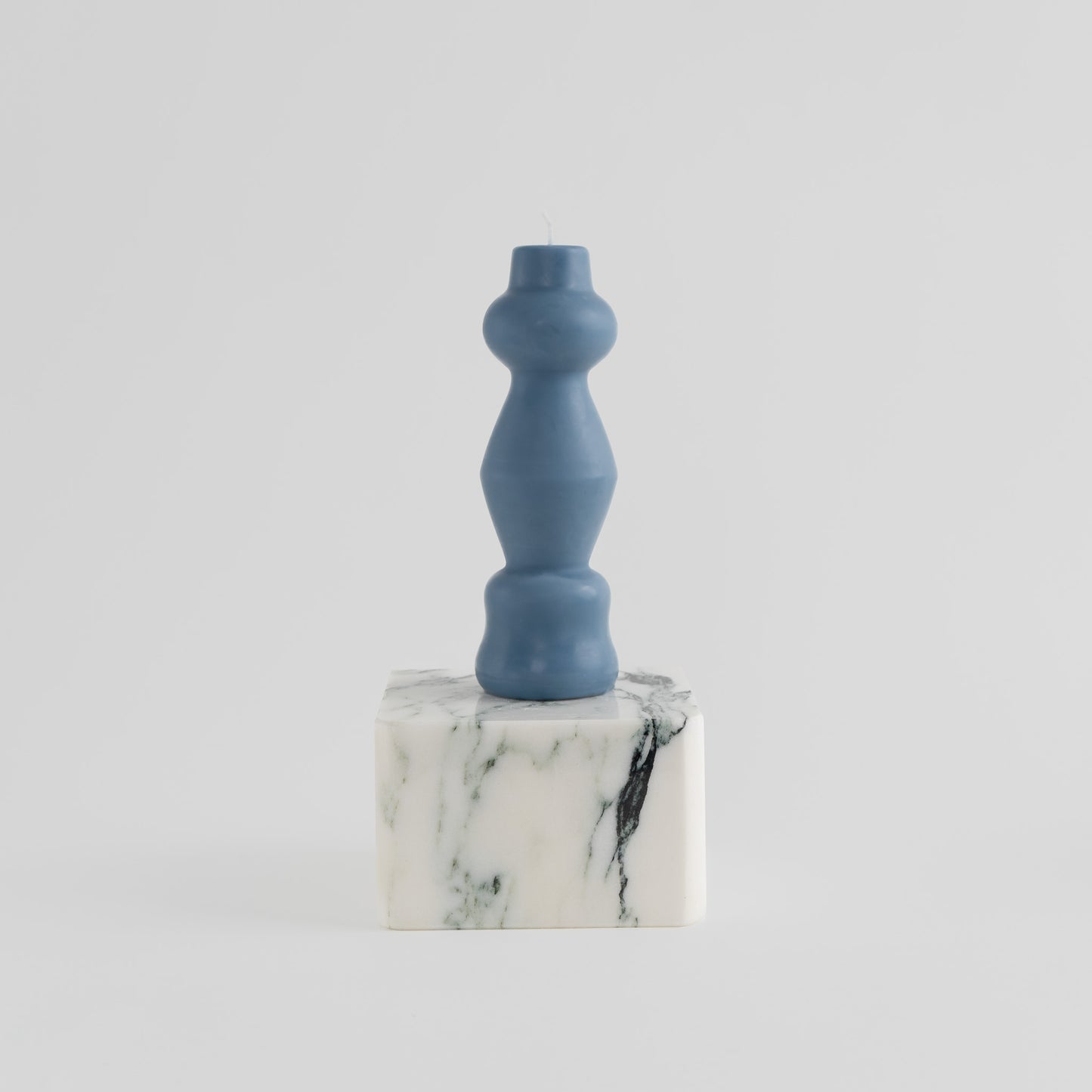 postmodern pillar  temple candle lucid blue 