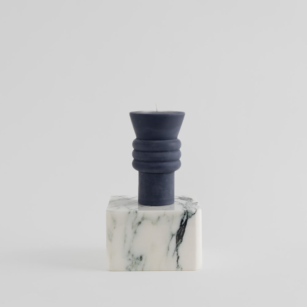 
                      
                        postmodern milano pedestal sculpture temple pillar candle handcrafted in midnight black
                      
                    