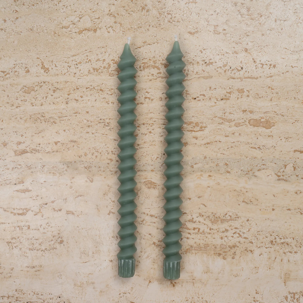 
                      
                        postmodern spiral taper beeswax candles jasper green
                      
                    