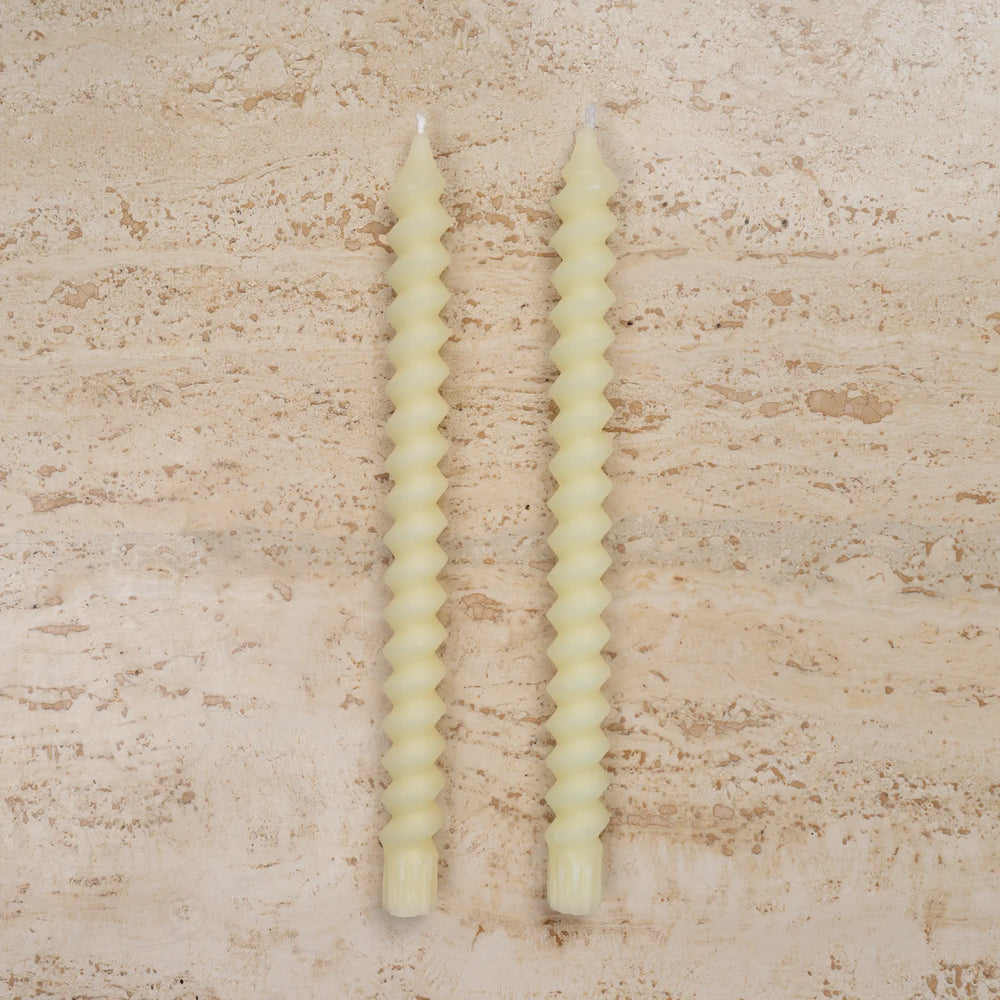 
                      
                        postmodern spiral taper beeswax candles alabaster white
                      
                    