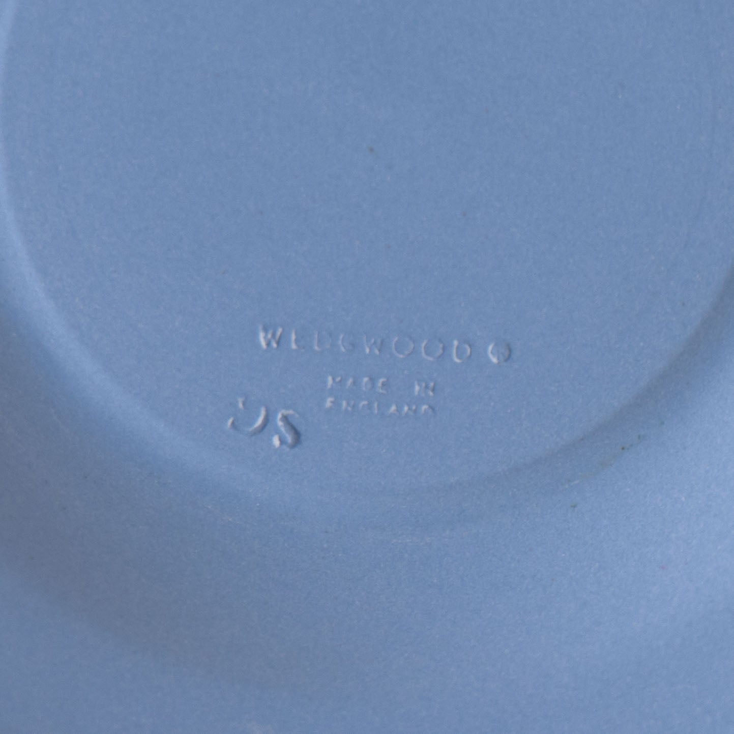 Vintage blue Wedgwood jasperware plate featuring white relief of Cupid, 1970s collectible decorative plate