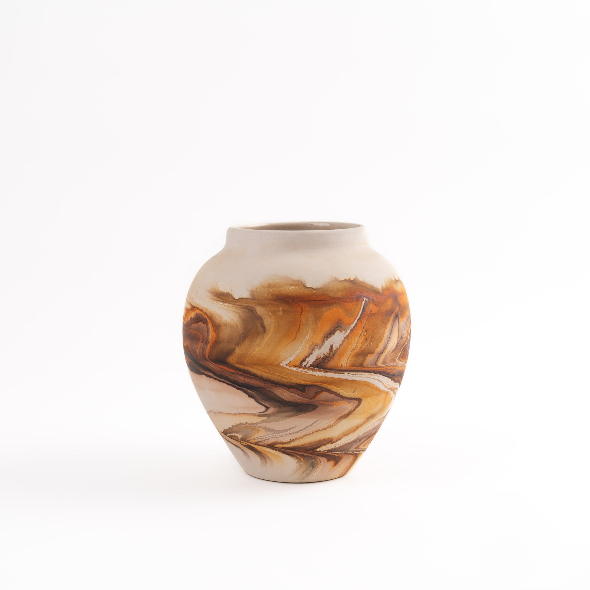 新品登場 Nemadji Vintage Pottery Swirl Mid-Century - 3 of Set Vase 花瓶・フラワースタンド