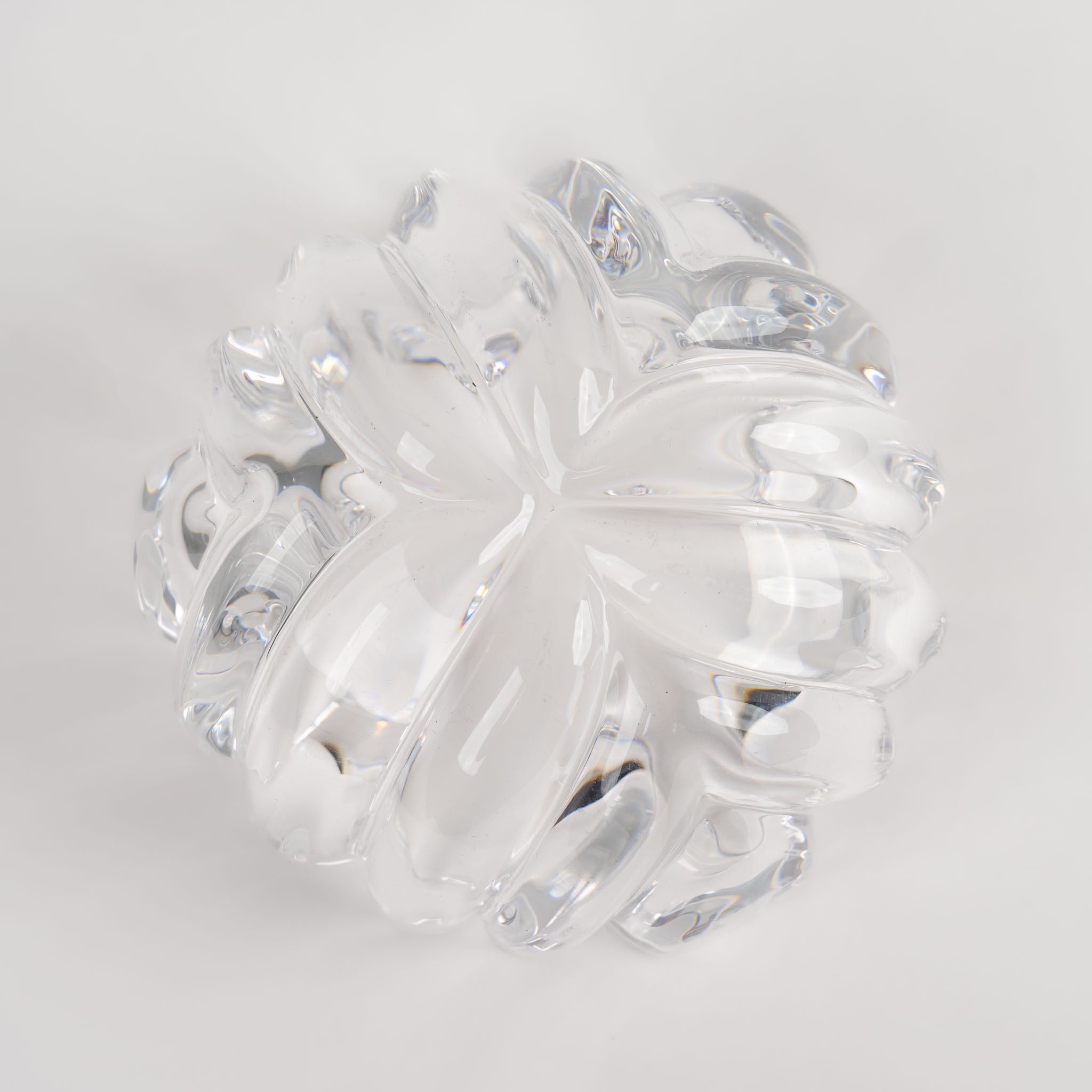Orrefors Amour ボウル Lars Hellsten デザイン Orrefors Lars Hellsten Blue Glass 4-Petal Lotus Bowl | eBay