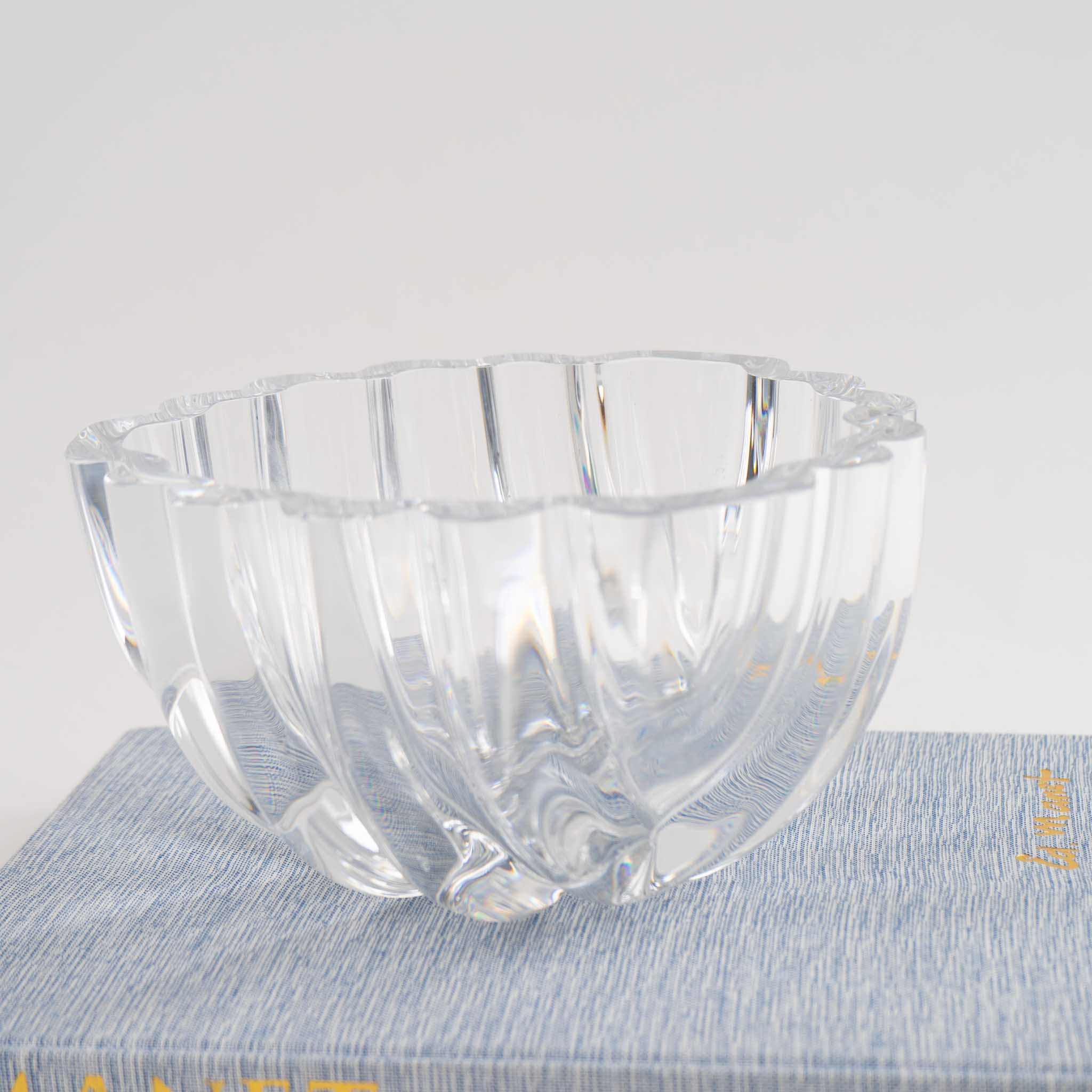 Vintage Orrefors Crystal Bowl Lars Hellsten Isabella Sweden