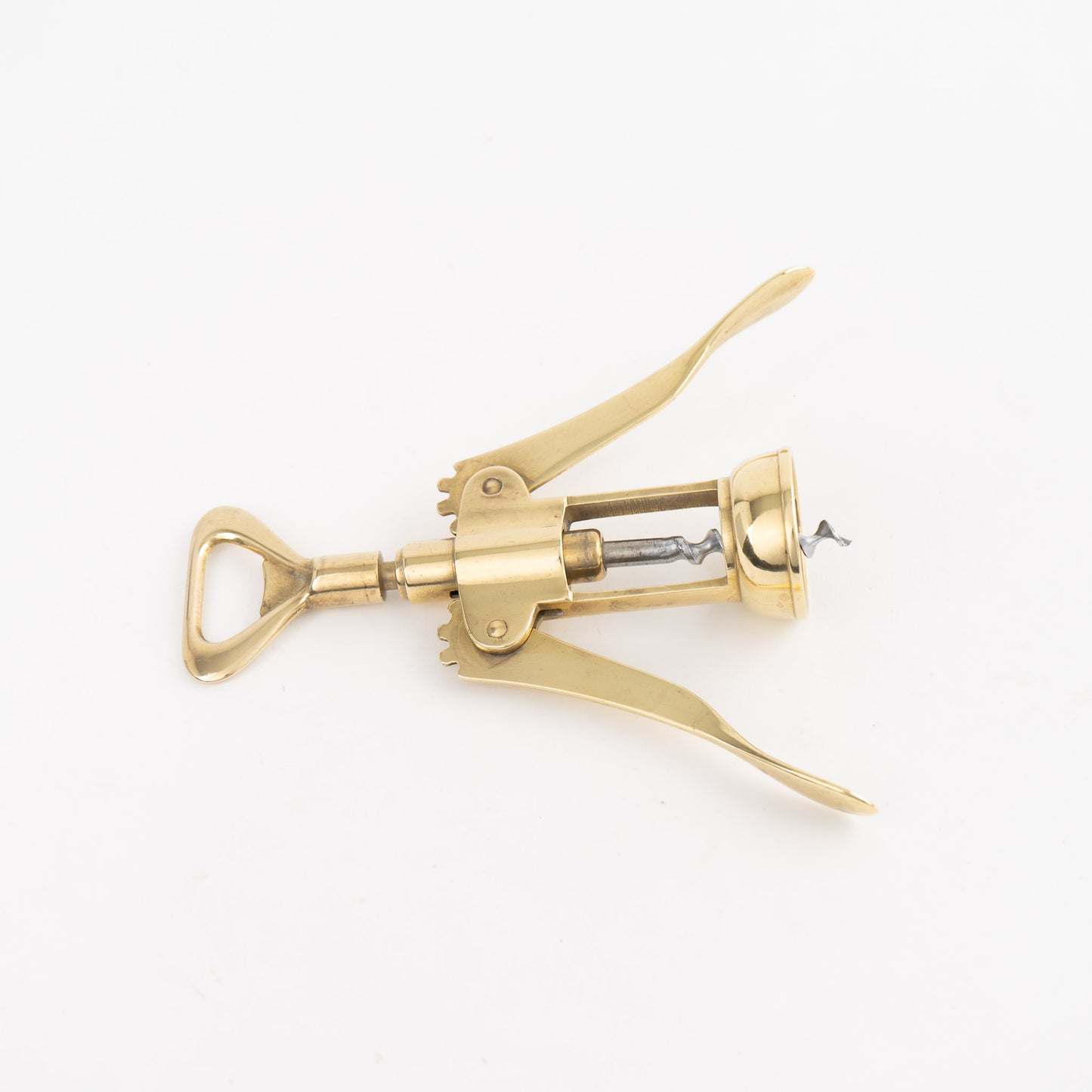 Vintage Italian brass corkscrew champagne  bottle opener