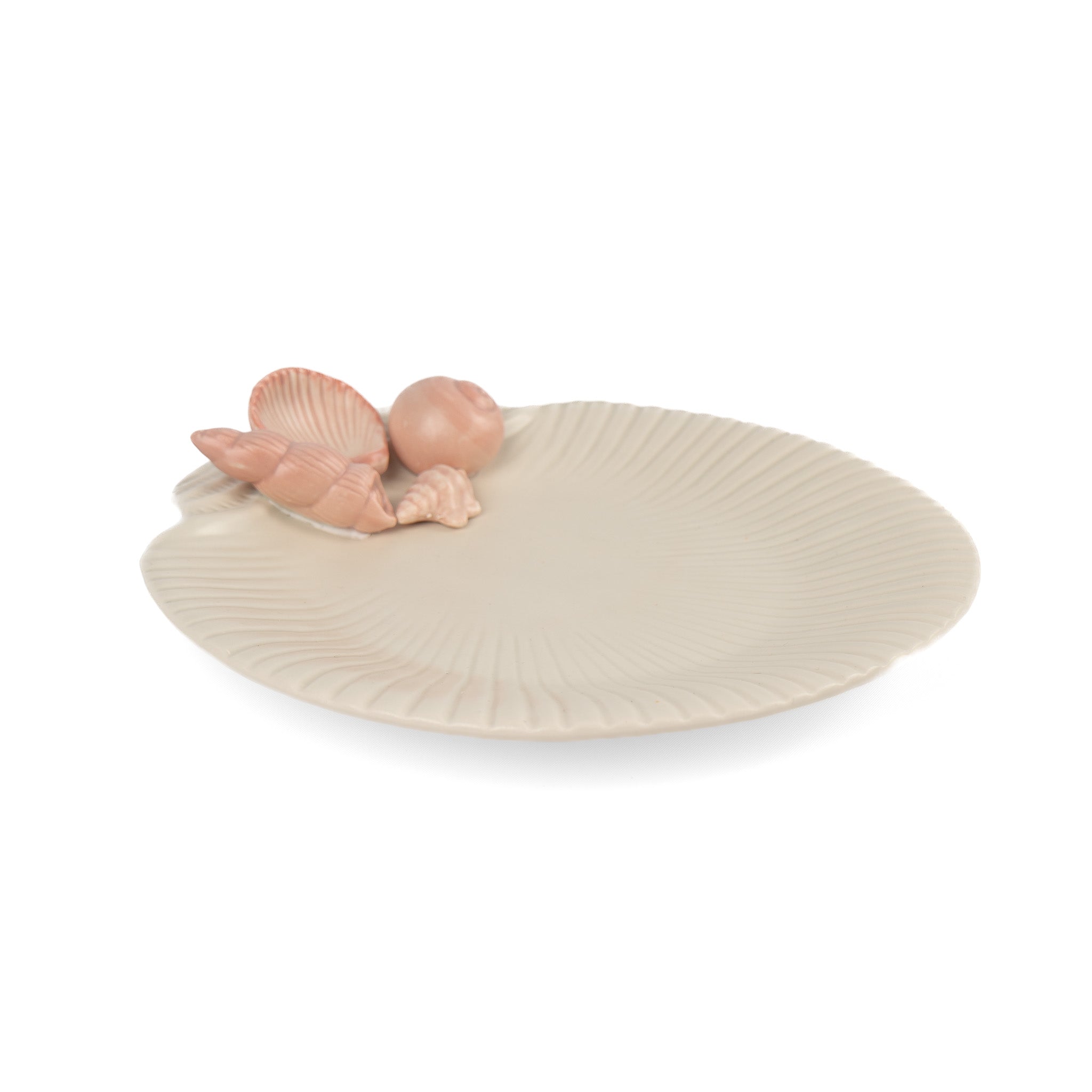 Fitz and Floyd /金縁 貝殻 飾り皿 コンクシェル 白磁2枚セット Vintage 1976 Fitz Floyd Seashell Plate Pink White Ceramic Decor